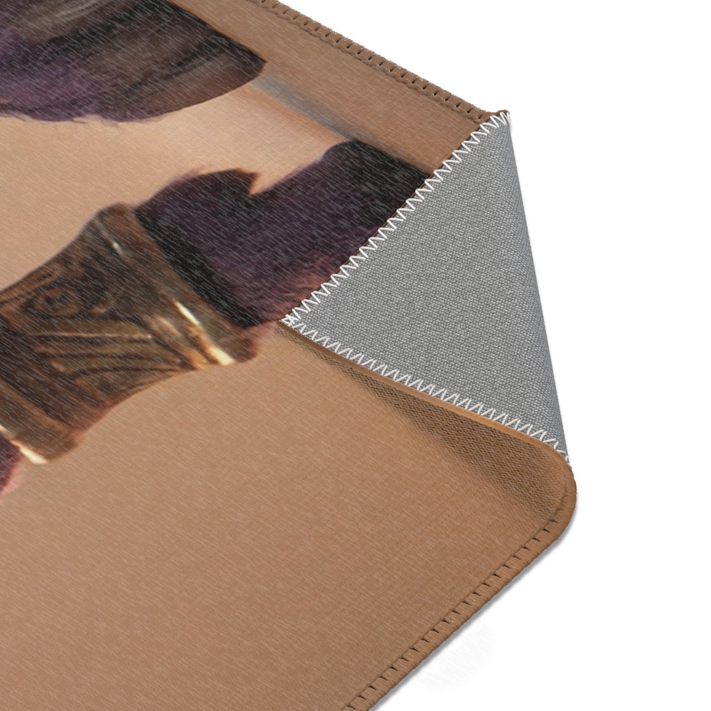 Purple Minotaur Guardian Area Rug – Warm Earth-Toned Mythic Presence