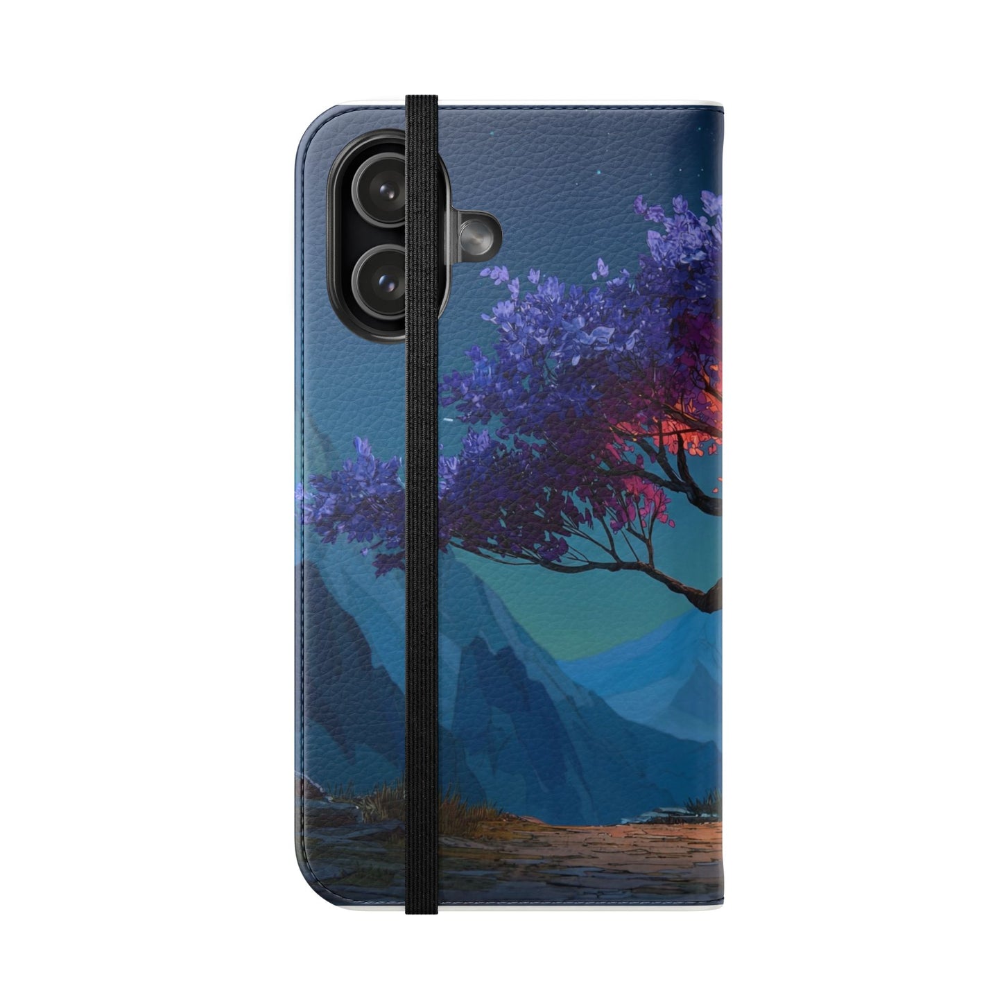 Violet Flame Tree Flip Cases – Twilight Mountain Glow Case