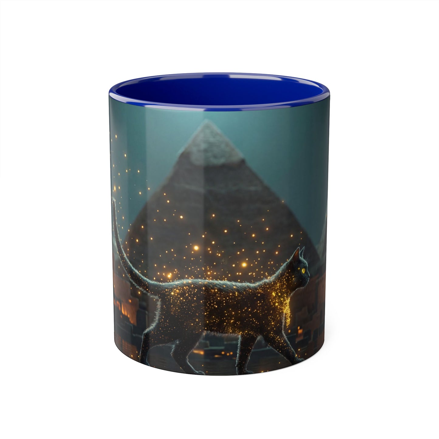 Star-Clad Sentinel Accent Mugs, 11oz – Golden Gaze Guardian Scene