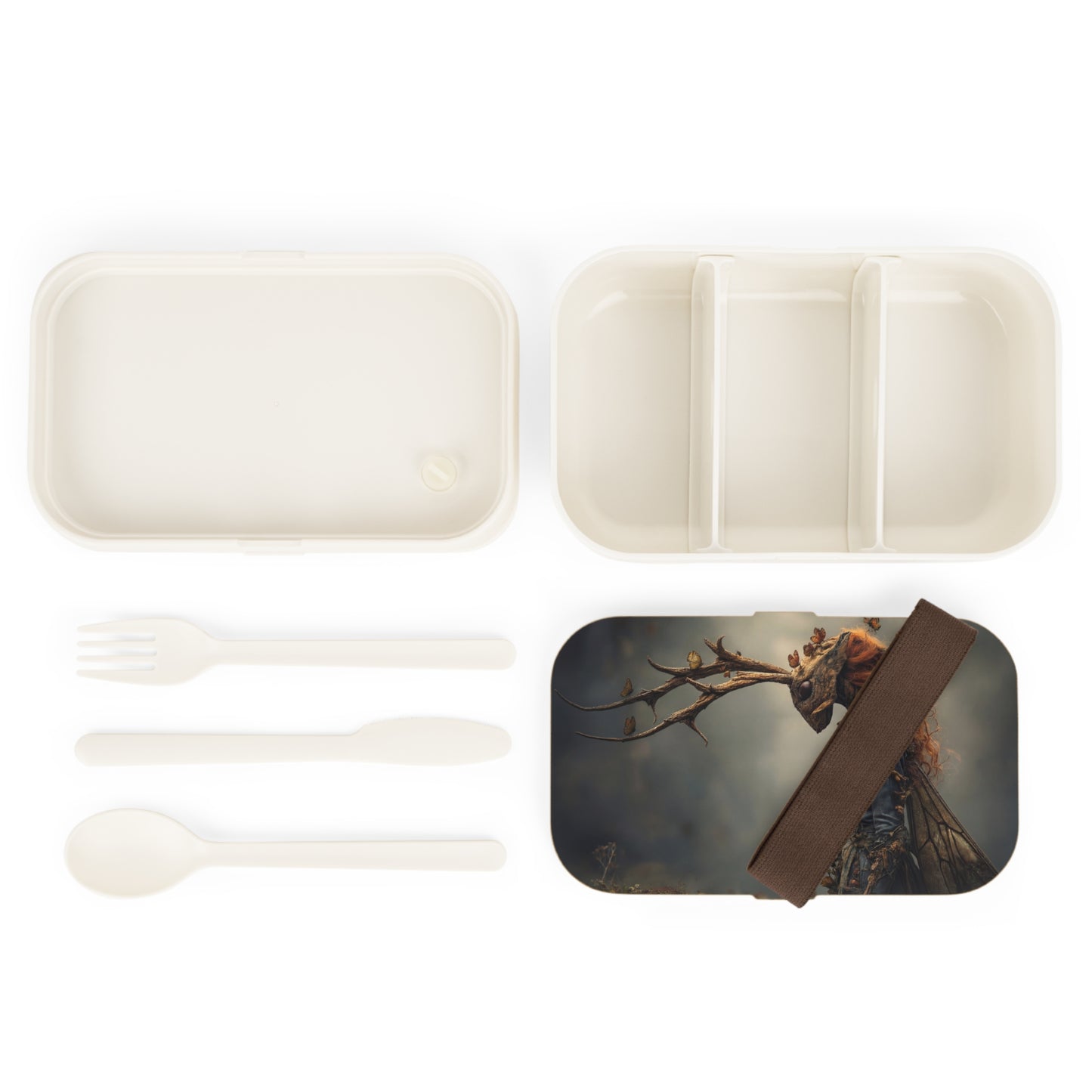 Forest Spirit with Antlers Bento Lunch Box – Whispers of Autumn Wings