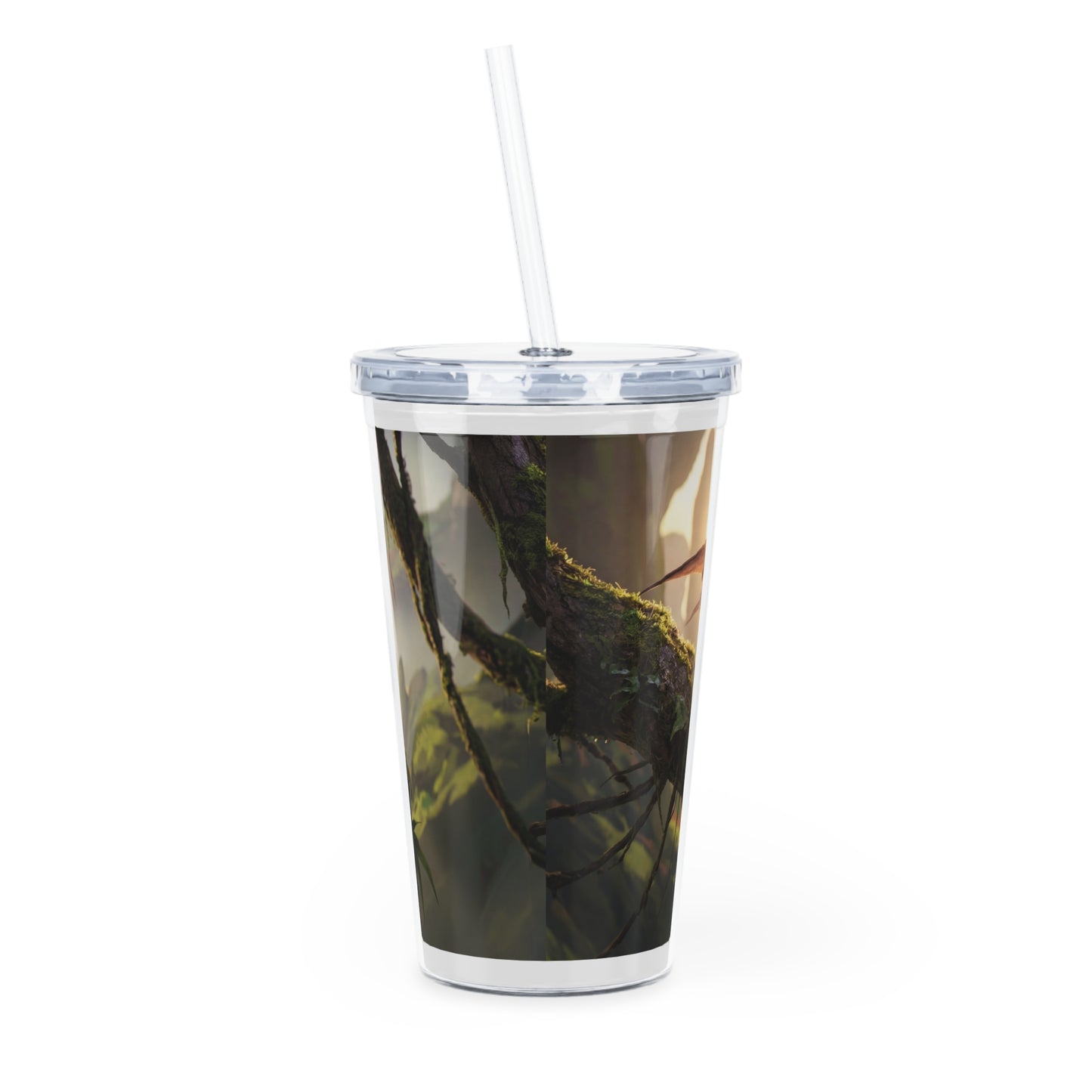 Dragonwing Kittens Plastic Tumbler with Straw – Sunlit Canopy Whispers
