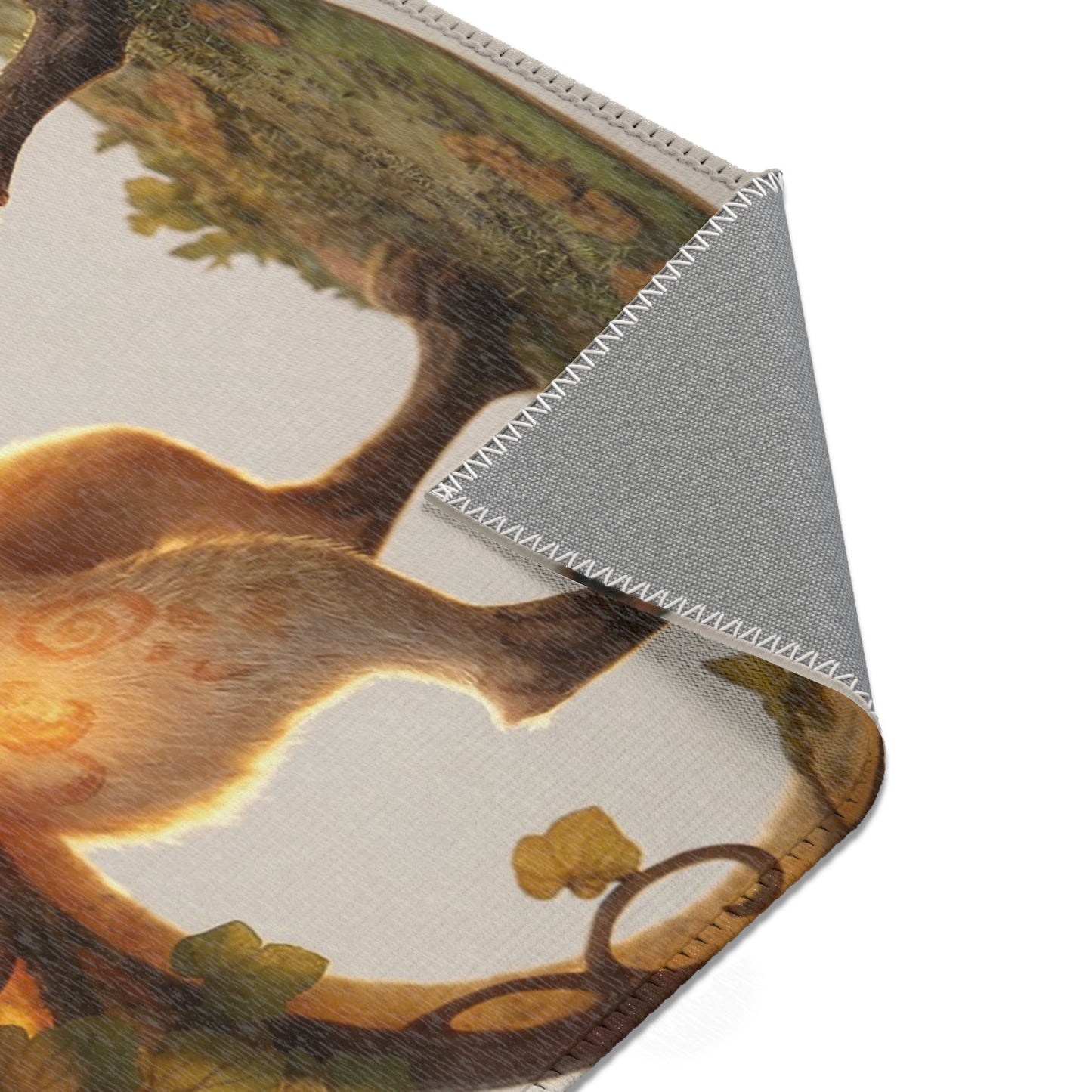 Whimsical Lantern Arch Rug – Golden Twilight Guardian