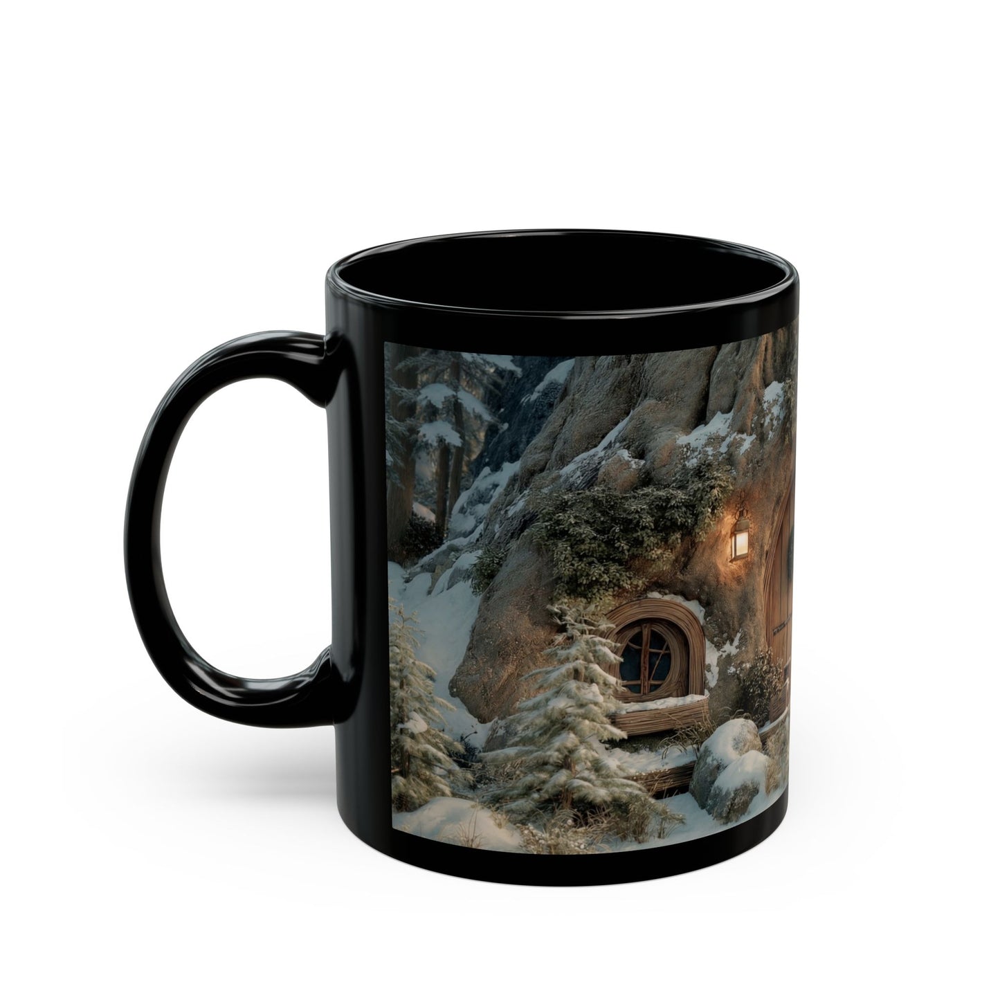Winter Hollow Treehouse Mug – Snow-Gilded Forest Sanctuary