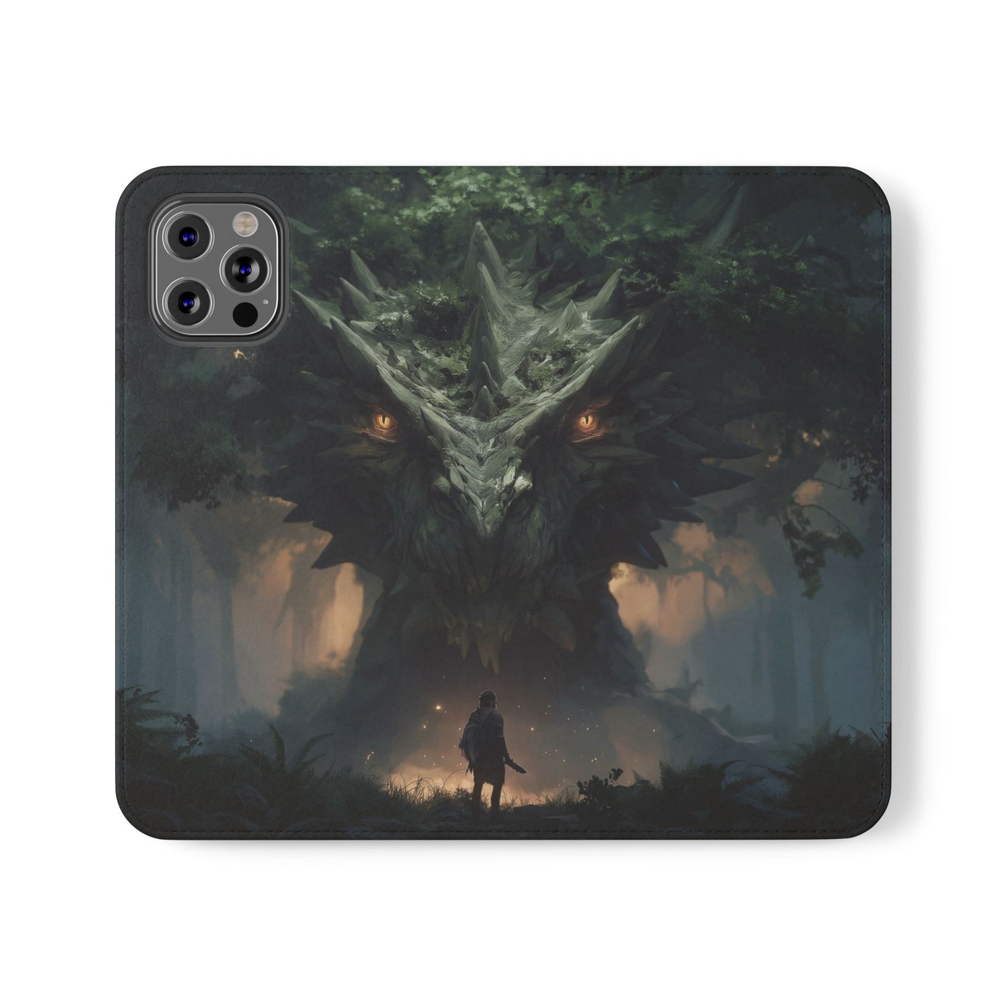 Guardian Beast Flip Cases – Moss-Clad Titan Facing the Wanderer