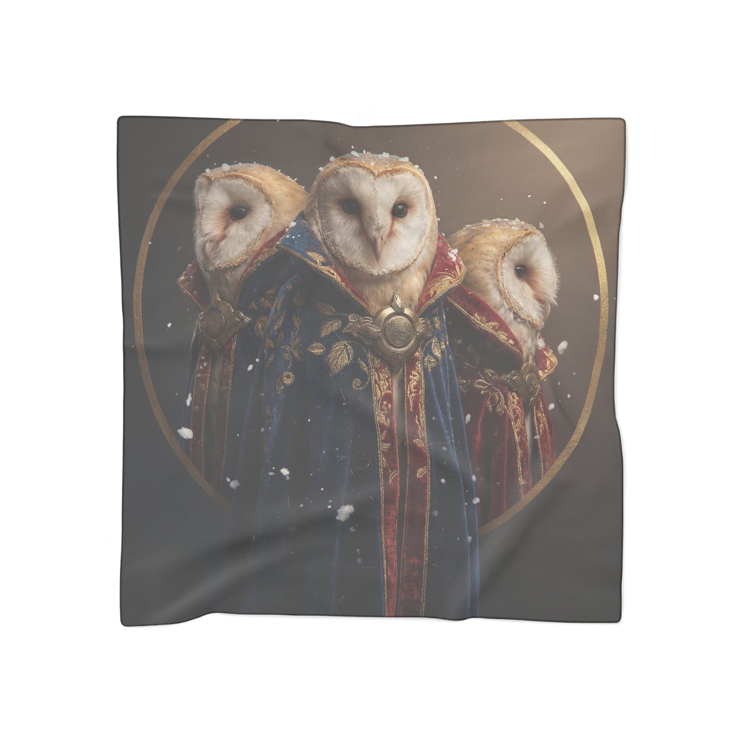 Three Wise Owls Poly Scarf – Velvet Cloak in Winter’s Hush