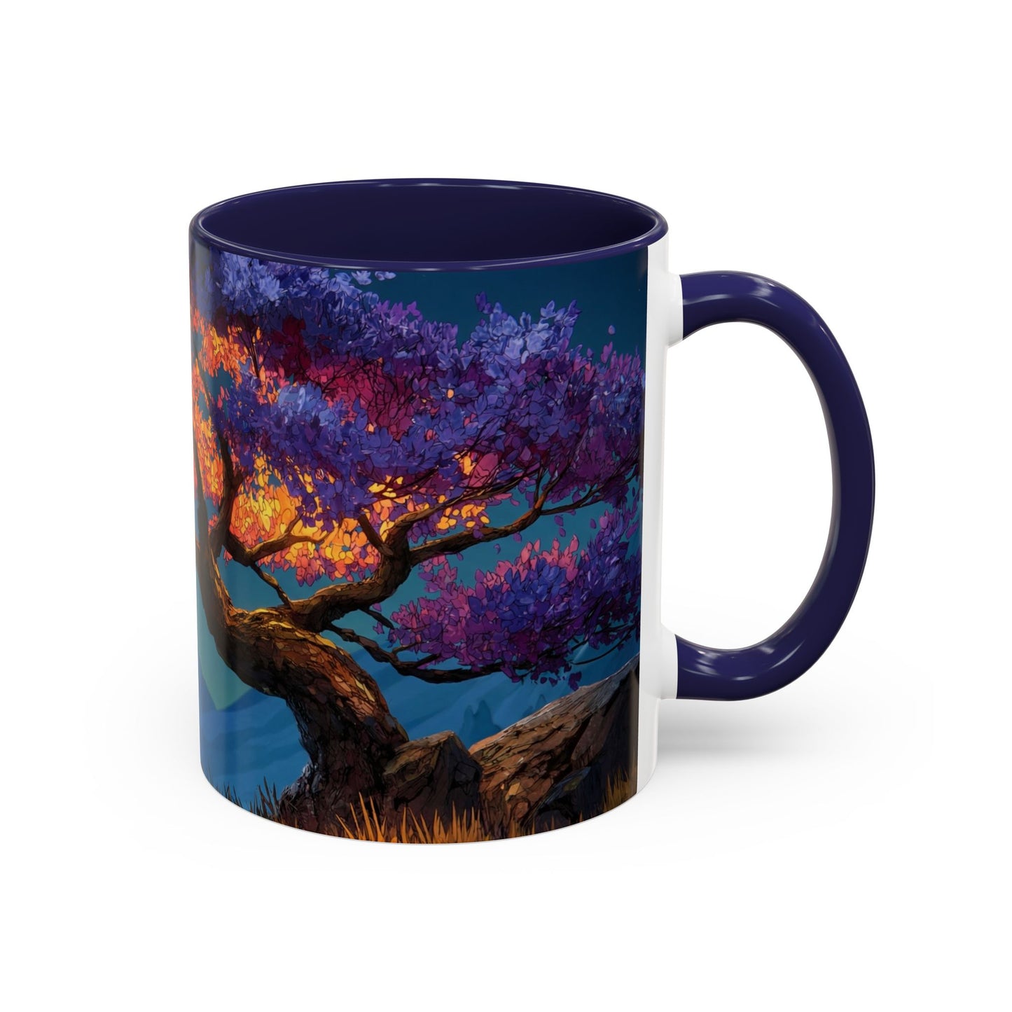 Celestial Tree Accent Coffee Mug (11, 15oz) – Twilight Bloom Dreamscape