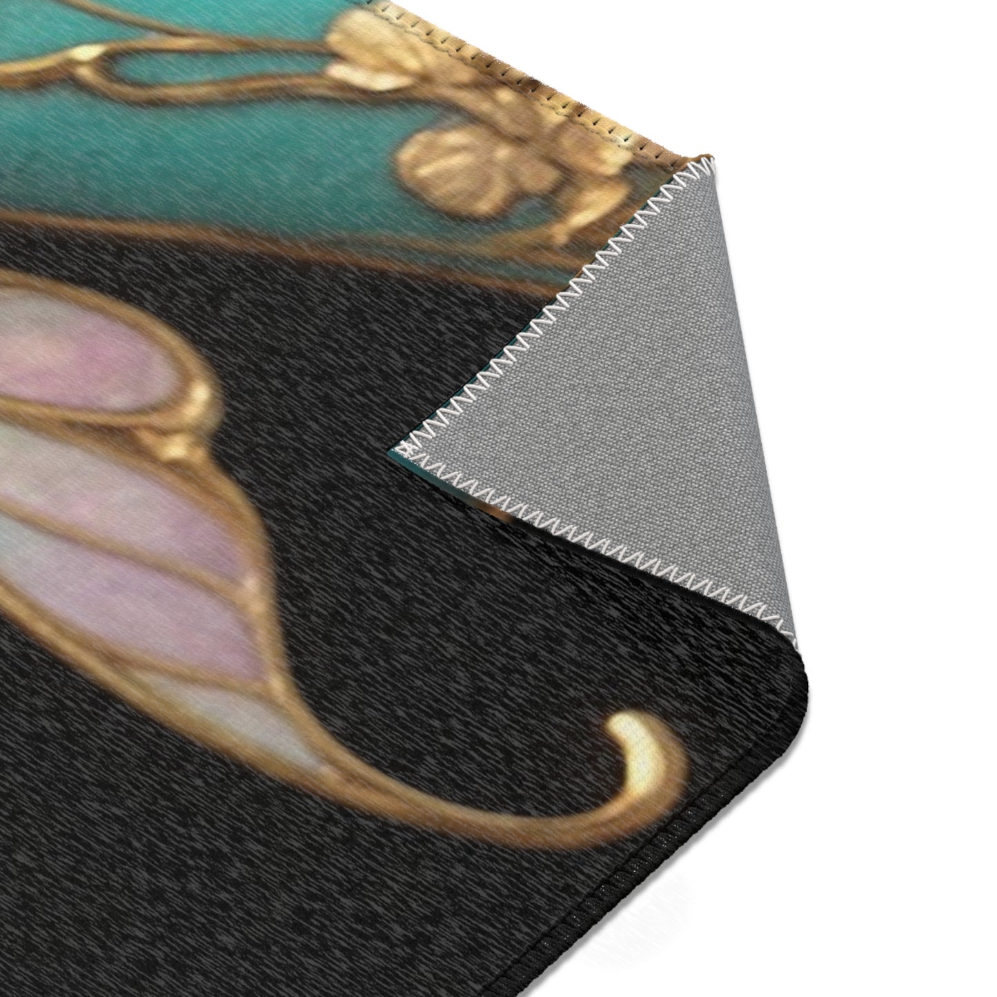 Art Nouveau Koi Area Rugs – Luminous Gold & Azure Dreamscape