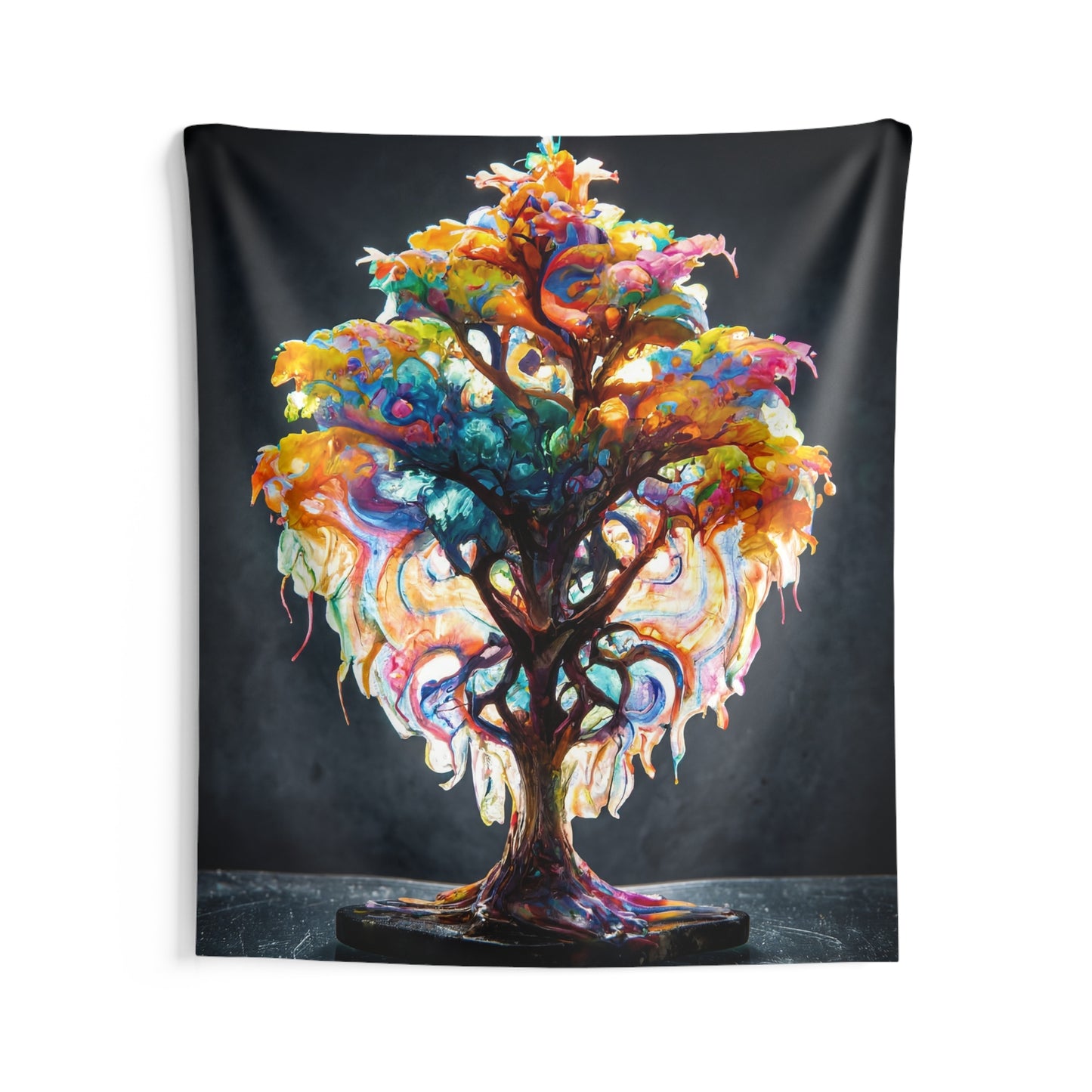 Chromatic Life Tree Indoor Wall Tapestries – A Living Rainbow in Your Space