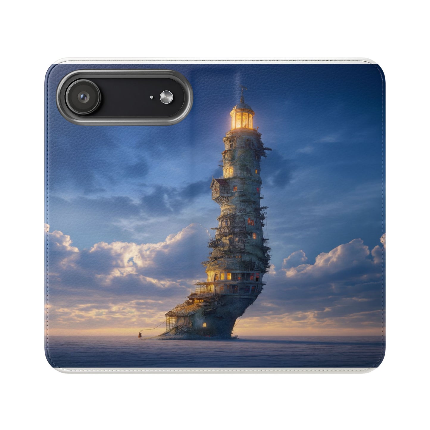 Twilight Sentinel Flip Cases – Lighthouse on a Storm-Tossed Sea