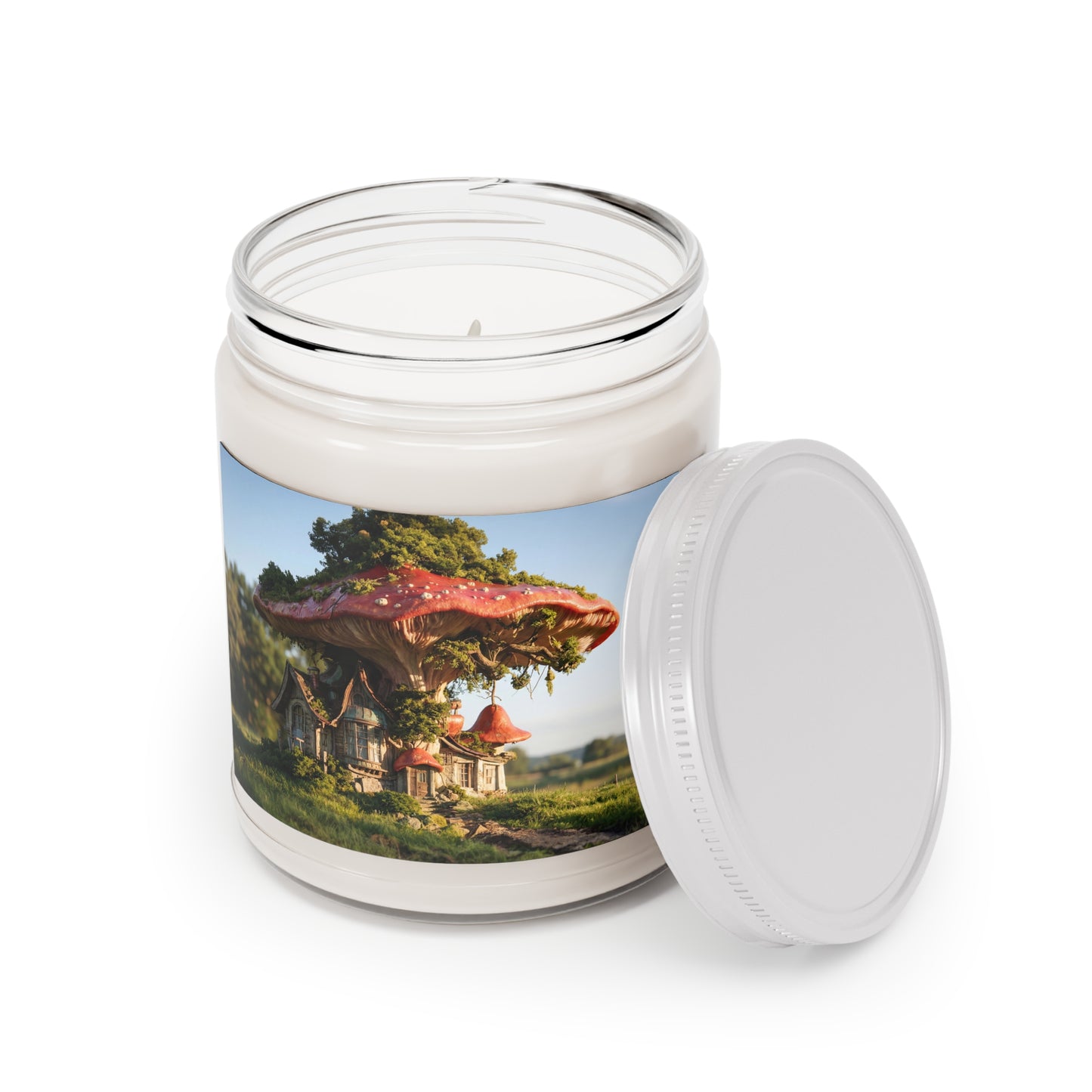 Mushroom Cottage Scented Soy Candles with White Lid, 9oz – Forest Floor Whispers