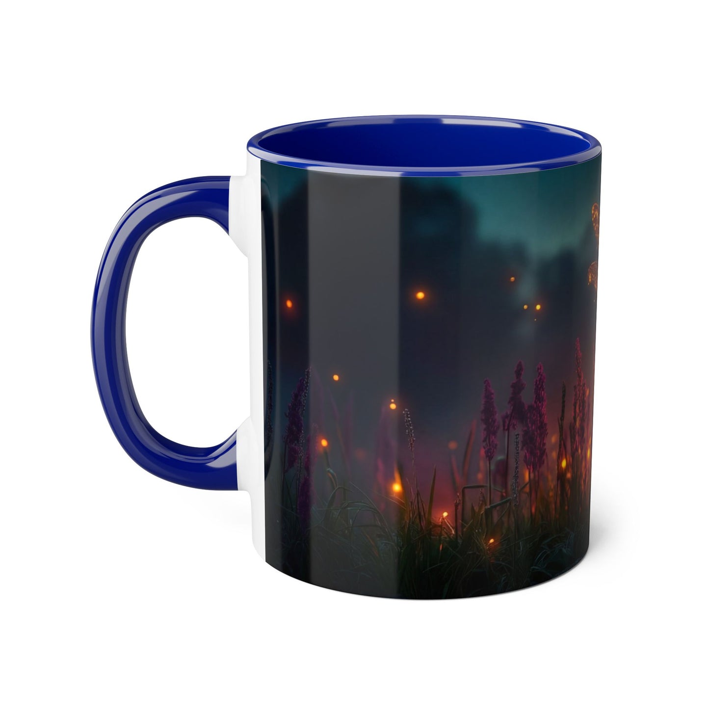 Firefly Dragonfly Accent Mugs, 11oz – Golden Twilight Meadow Guardian