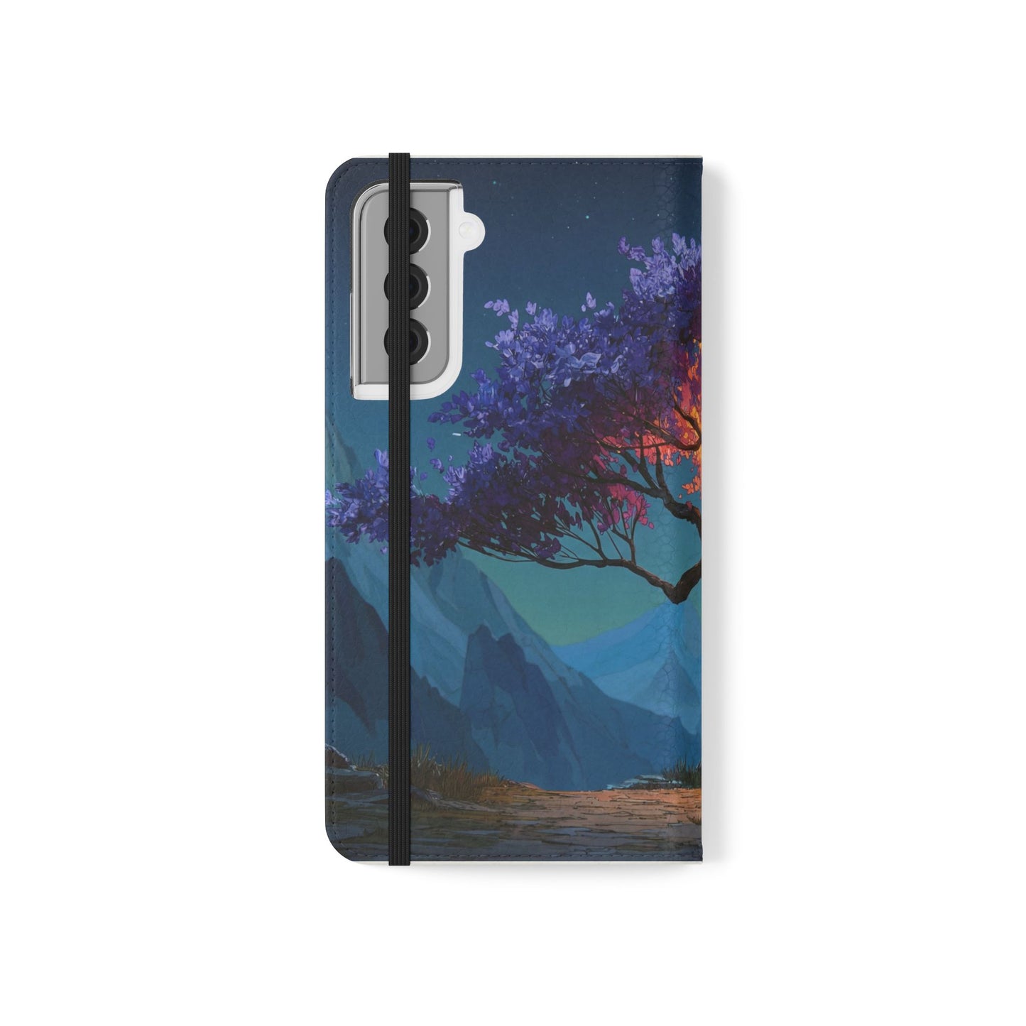 Violet Flame Tree Flip Cases – Twilight Mountain Glow Case