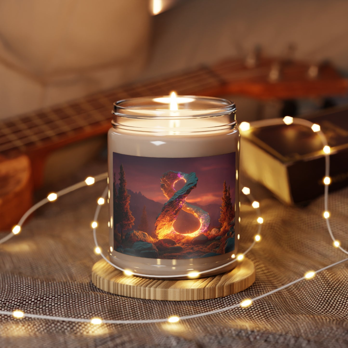 Celestial Vortex Scented Soy Candles with White Lid, 9oz – Indigo Cloud Dreamscape