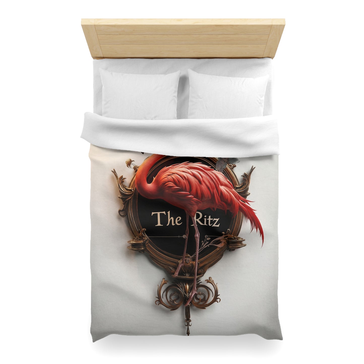 Regal Flamingo Wall Clock – The Ritz Elegance in Warm Gold