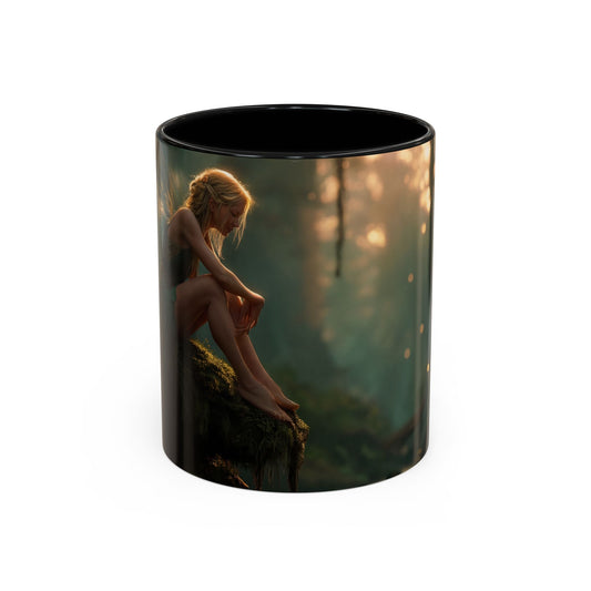 Winged Guardian Accent Coffee Mug (11, 15oz) – Twilight Forest Sentinels