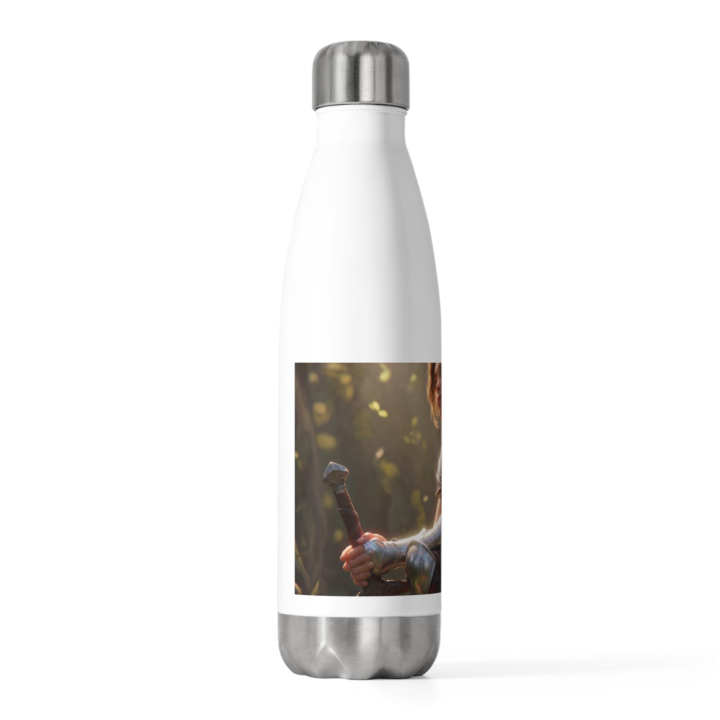 Elven Sentinel with小龙 20oz Insulated Bottle – Sunlit Forest Pause