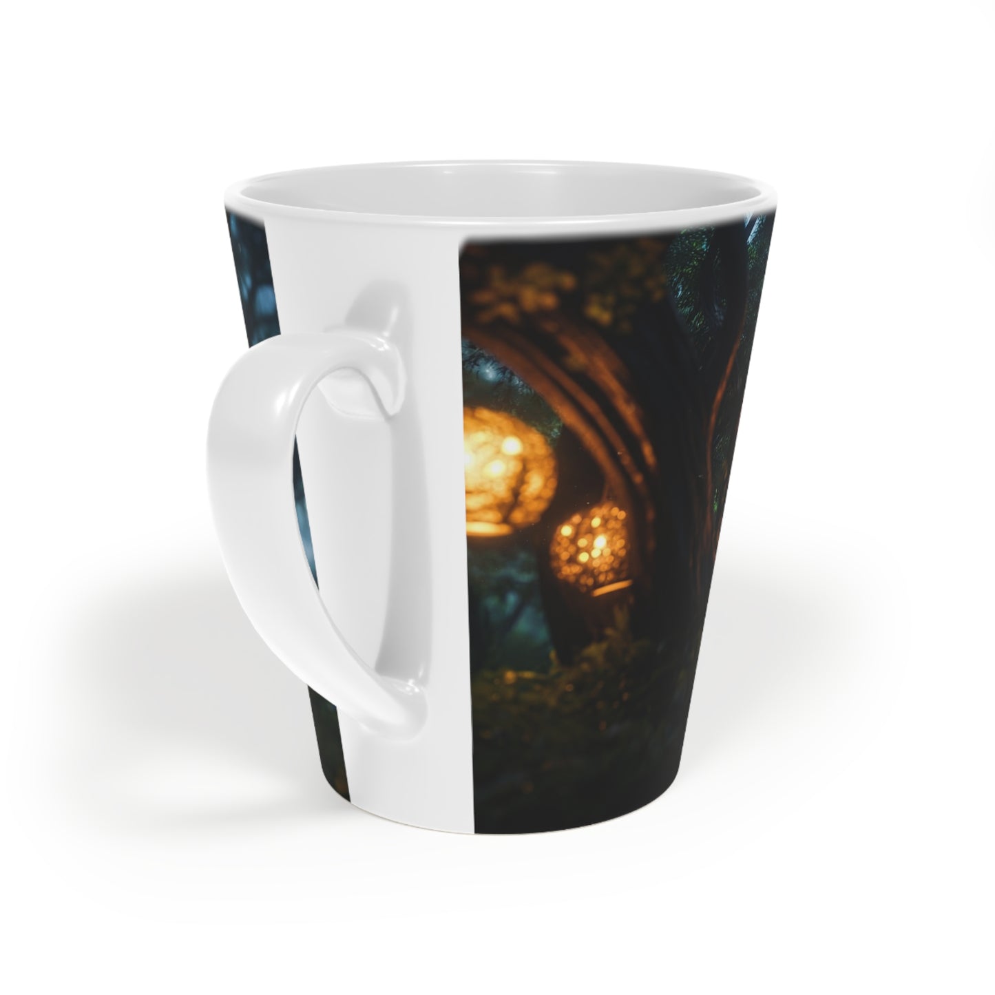 Lantern Grove Latte Mug, 12oz – Whispers of the Moonlit Path