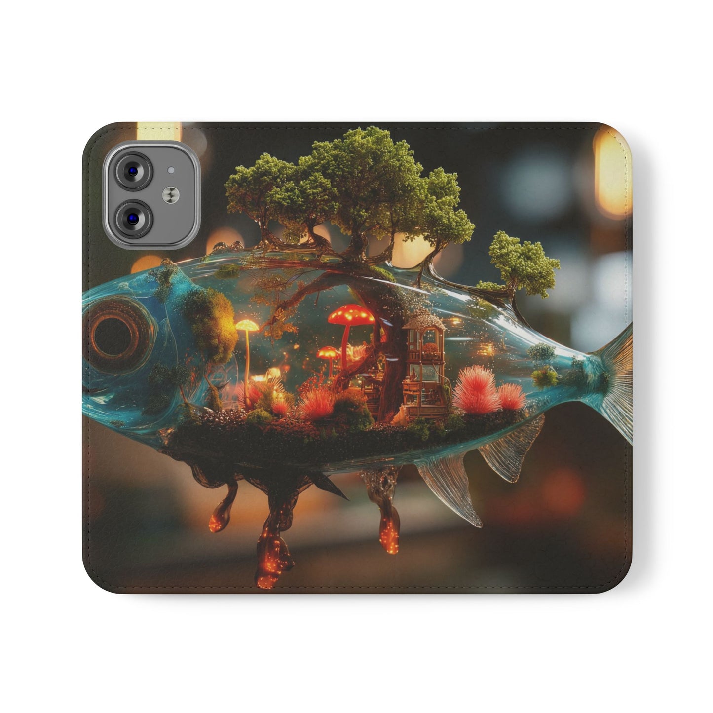Forest Fish Flip Case – Liquid Glowwood Dreamscape