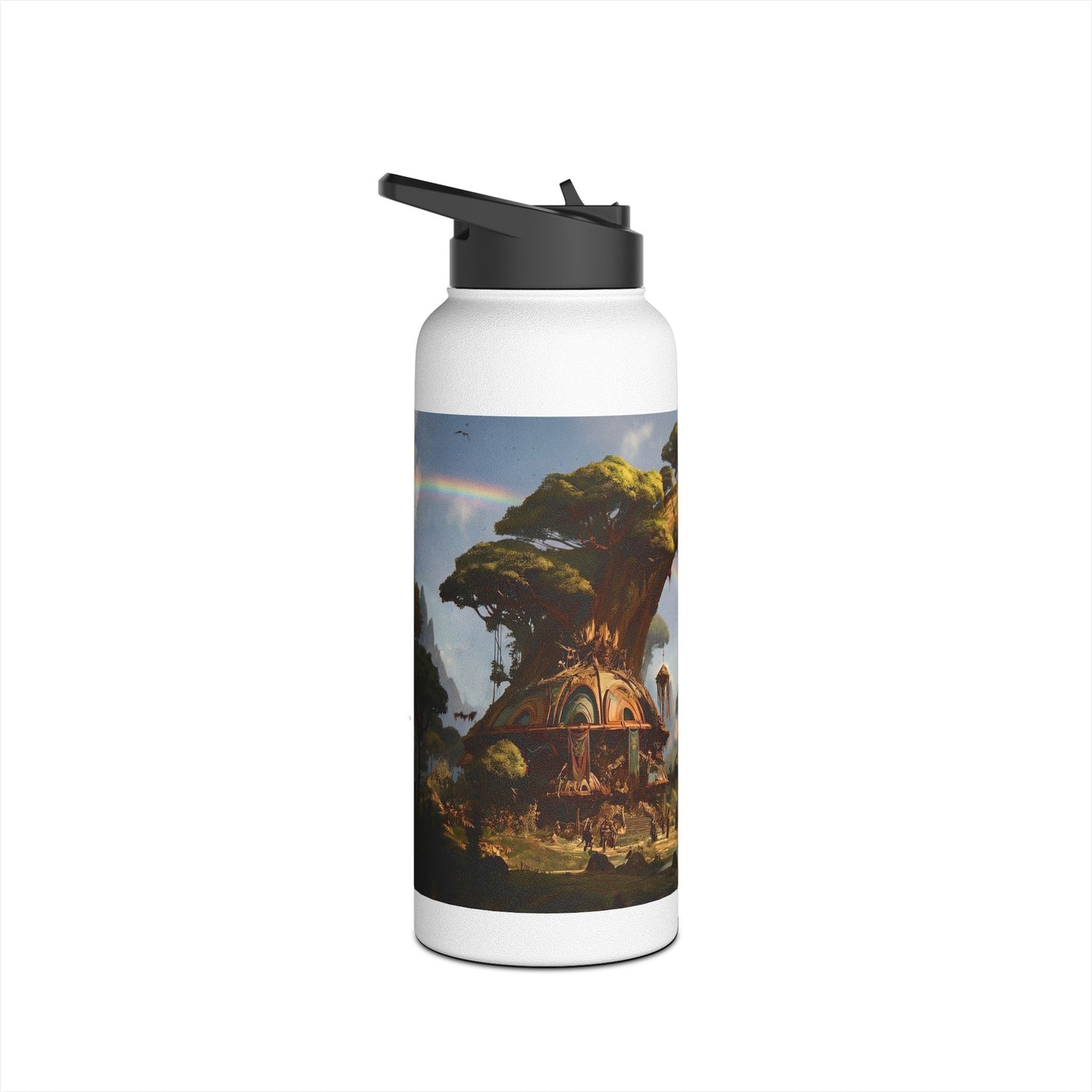 Arcane Grove Gateway Water Bottle – Twin Rainbows Over Living Bridge
