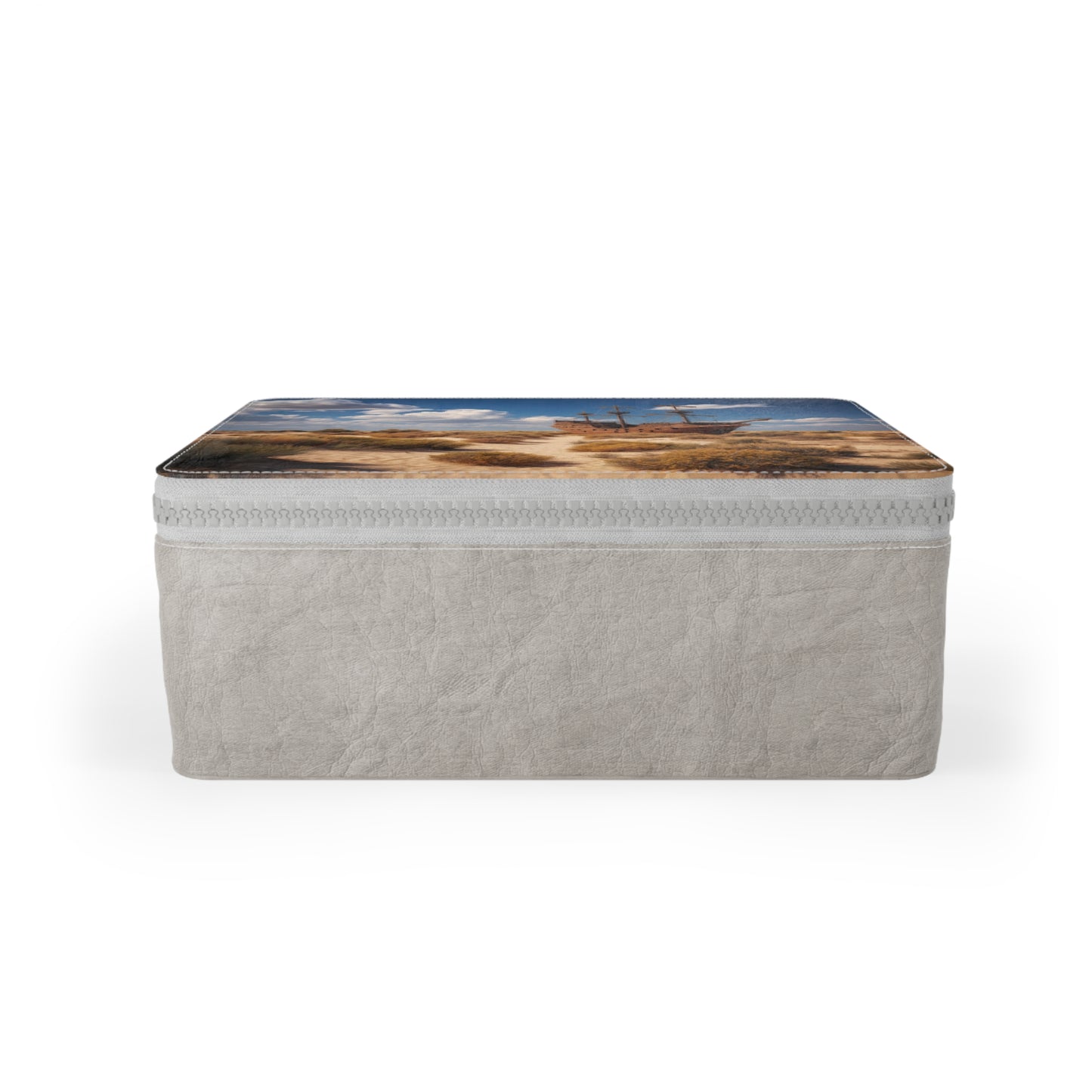 Desert Shipwreck Paper Lunch Bag – Golden Sandscape Voyage