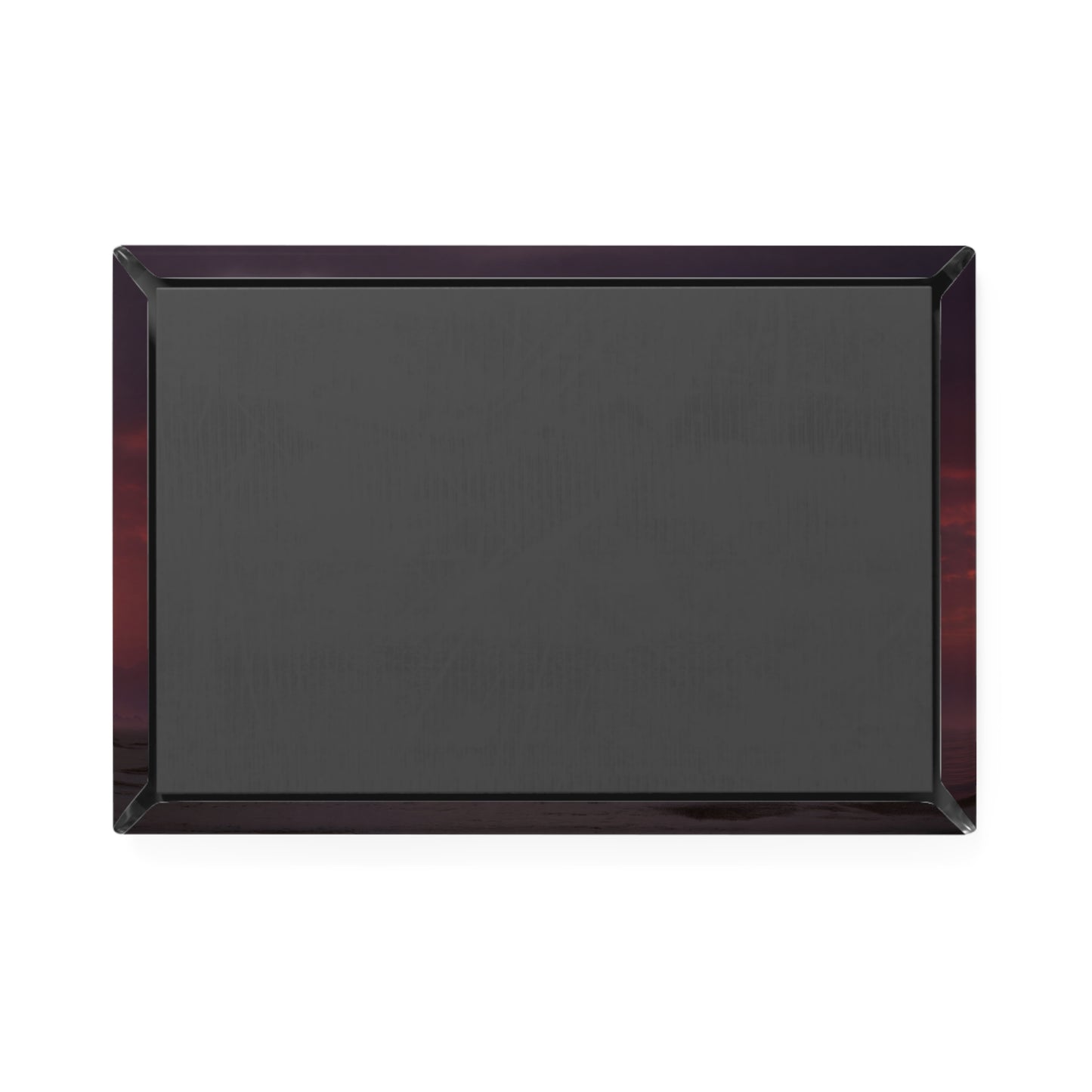 Crimson Moonlit Staircase Button Magnet, Rectangle (1 & 10 pcs) – Twilight Sentinel’s Ascent