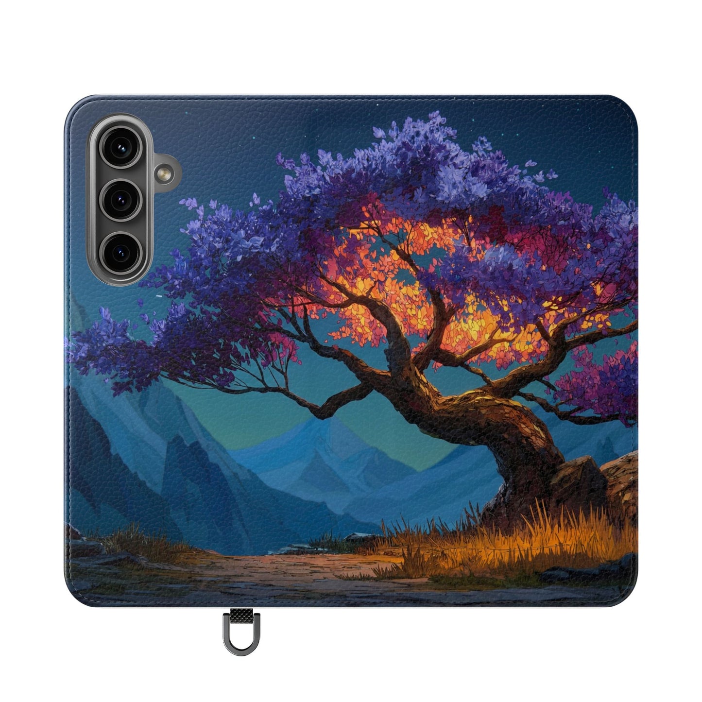 Violet Flame Tree Flip Cases – Twilight Mountain Glow Case