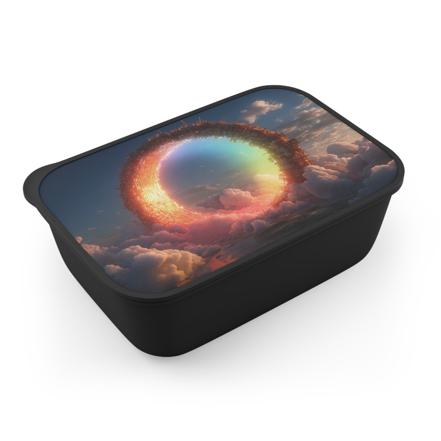 Celestial Vortex PLA Bento Box with Band and Utensils – Indigo Cloud Dreamscape