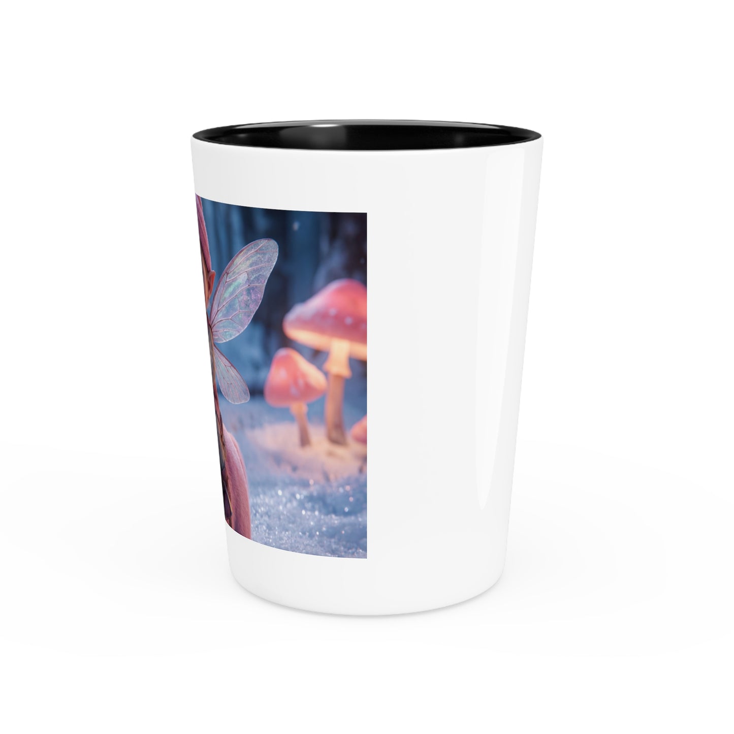 Pink Unicorn Forest Shot Glass – Tiny Knight on a Snowy Ride