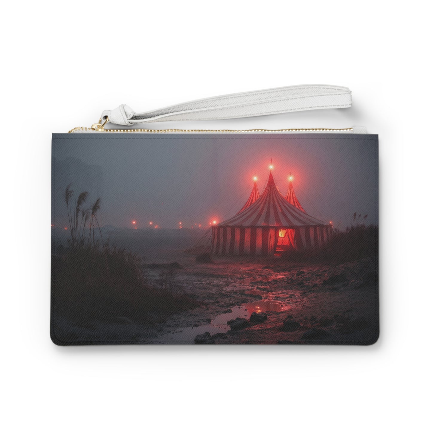 Crimson Carnival Tent Clutch Bag – Midnight Mirage on the Shore