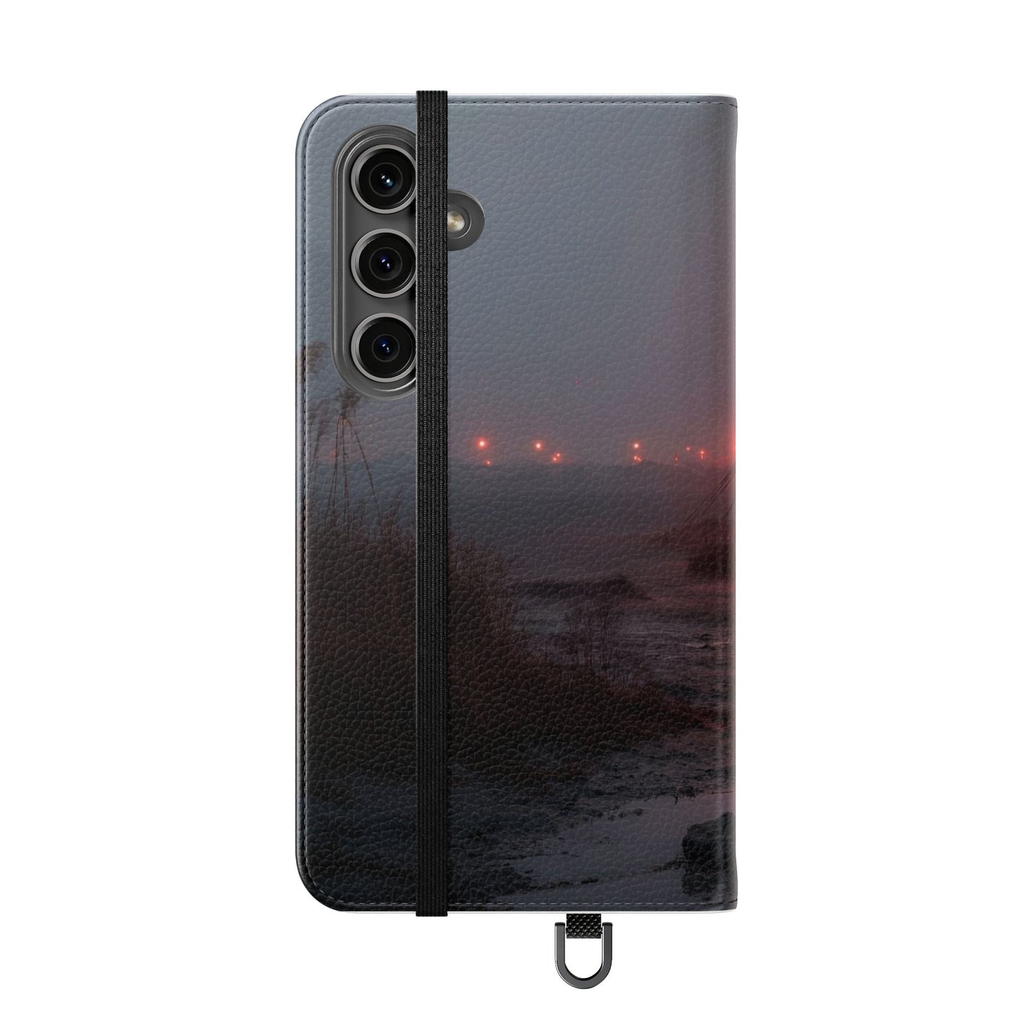 Crimson Circus Tent Flip Cases – Misty Coastside Lantern Scene