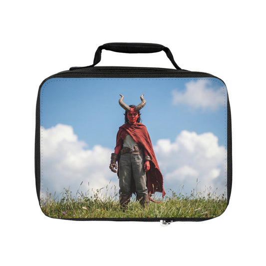 Horned Guardian Lunch Bag – Standing Proud in Sunlit Meadow