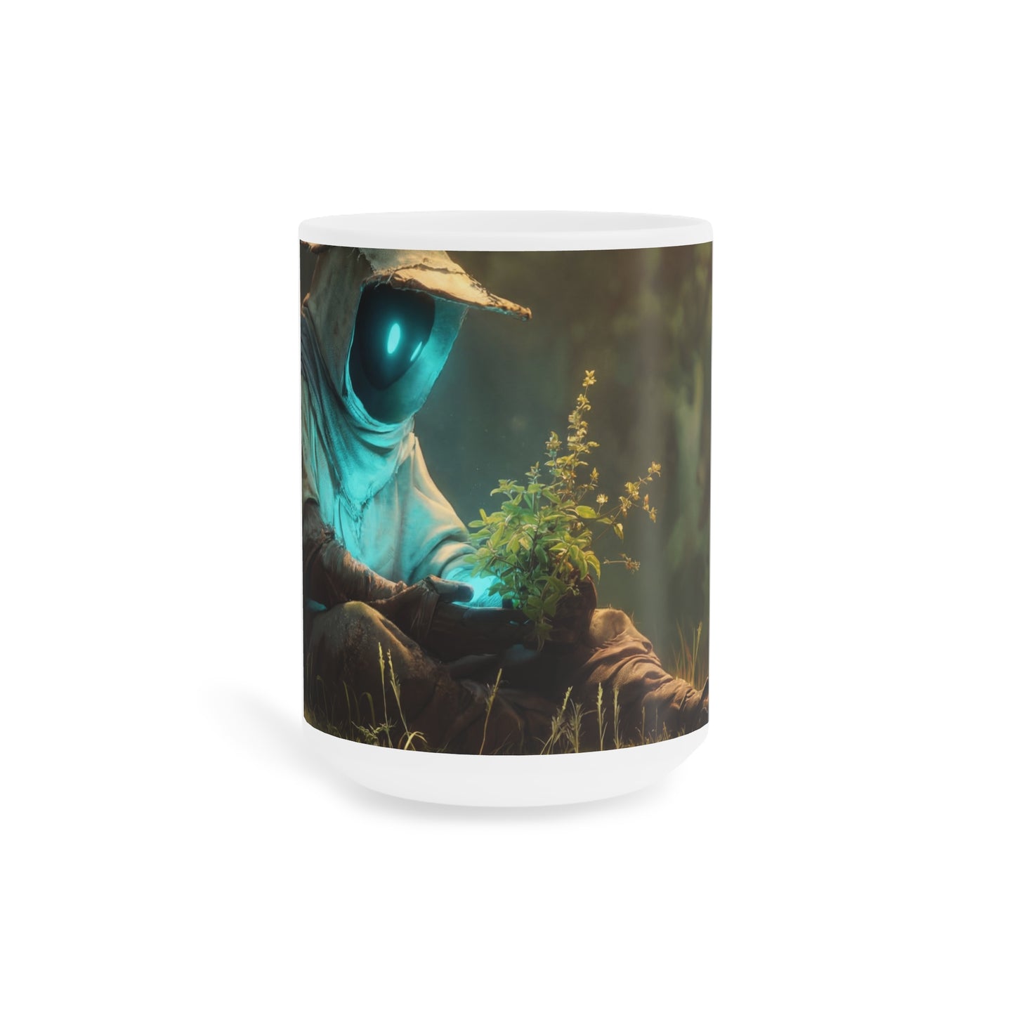 Forest Sentinel Ceramic Mugs (11oz\15oz\20oz) – Glimmering Guardian in Sunlit Grove