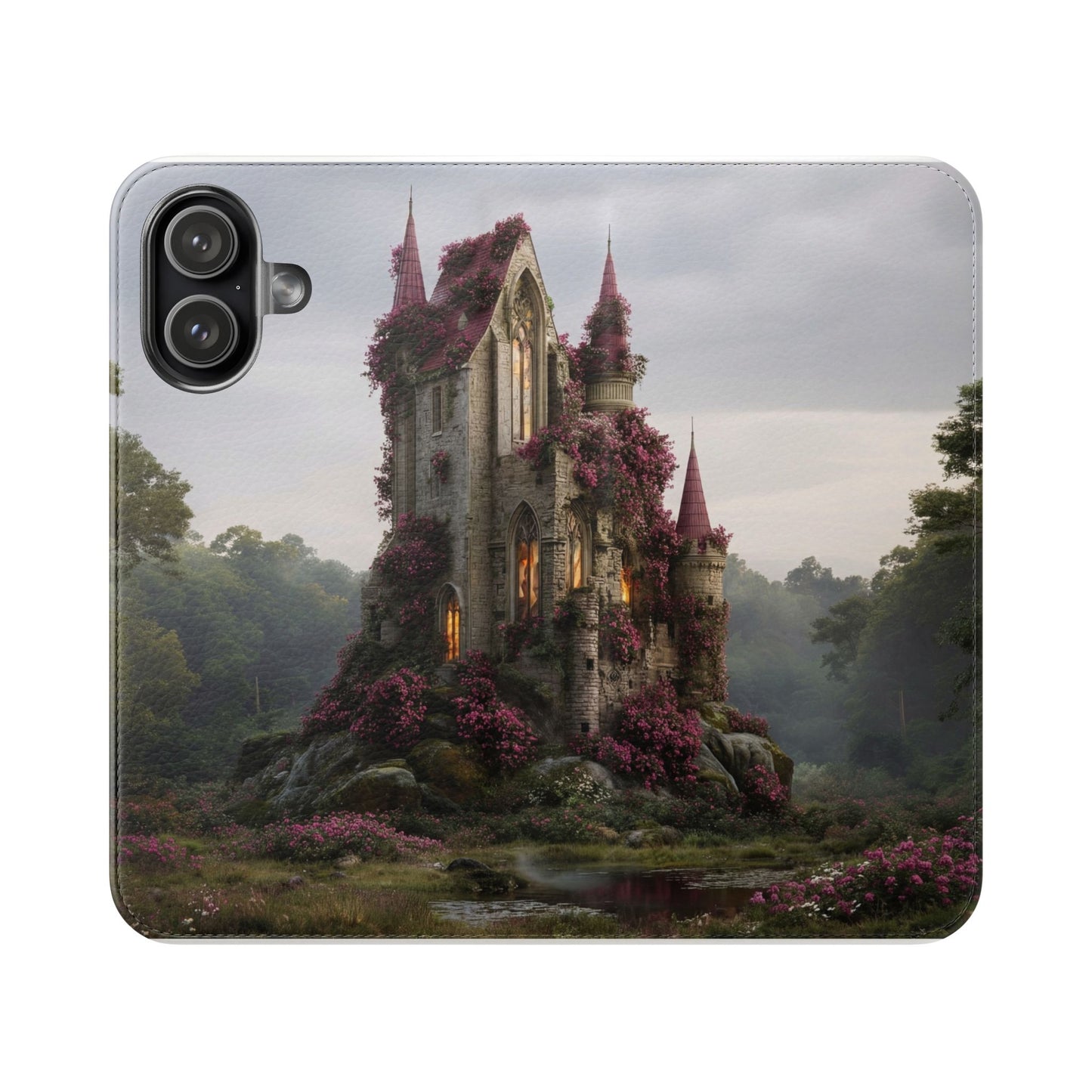 Blossom Spire Flip Cases – Pink Ivy Gothic Castle Cover