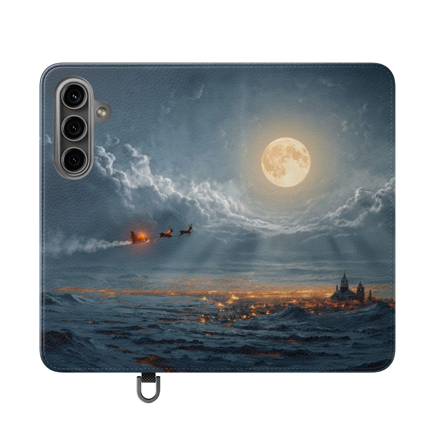 Moonlit Sleigh Flip Cases – Northern Lights Winter Journey