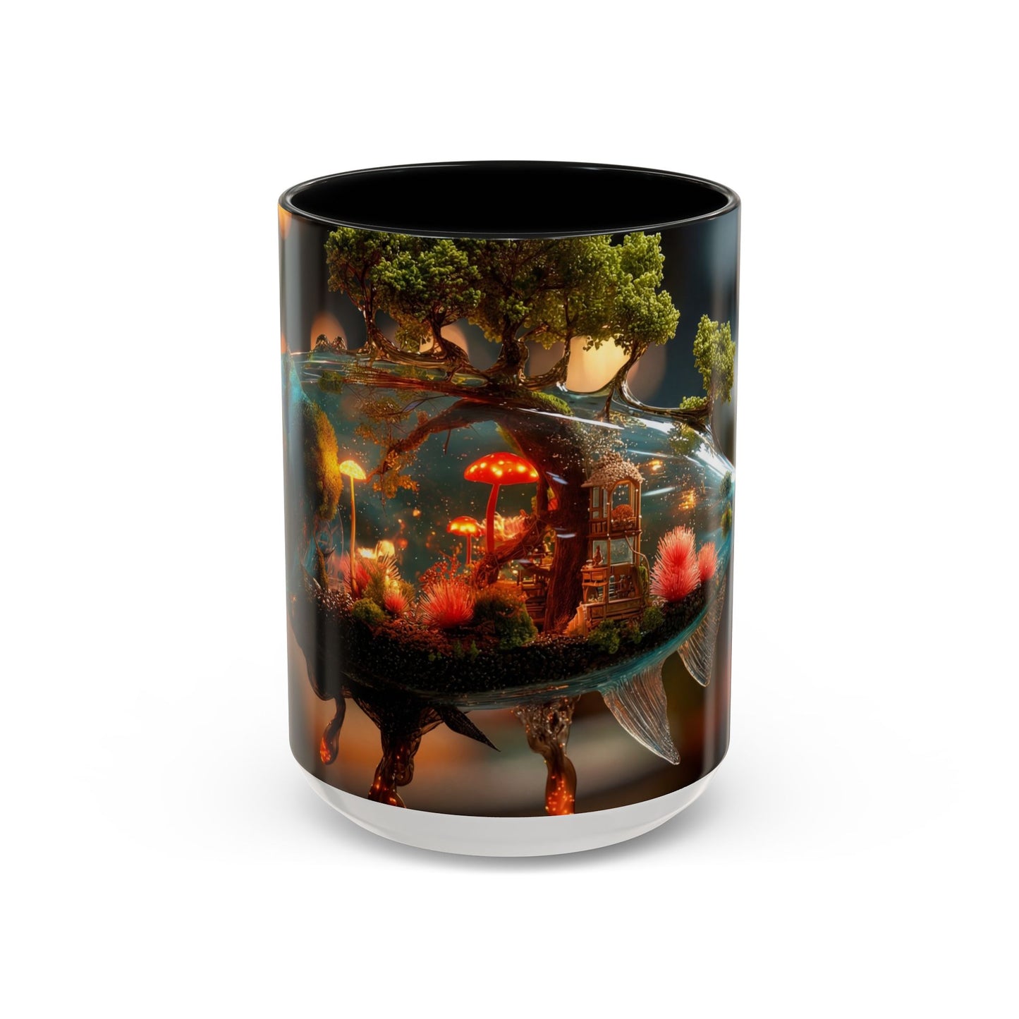 Forest Within Fish Accent Coffee Mug (11, 15oz) – Liquid Garden Dreamscape