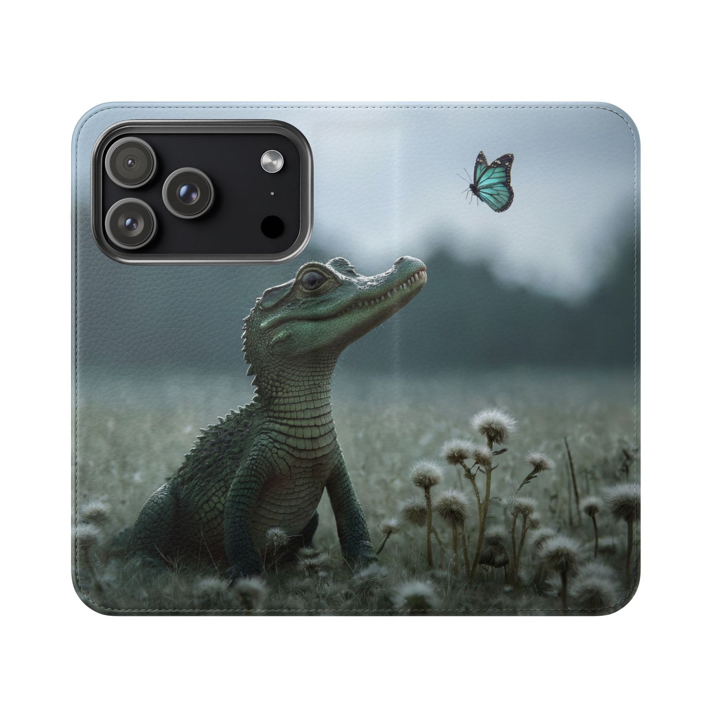 Gentle Croc & Butterfly Flip Cases – Tender Meadow Guardian Scene