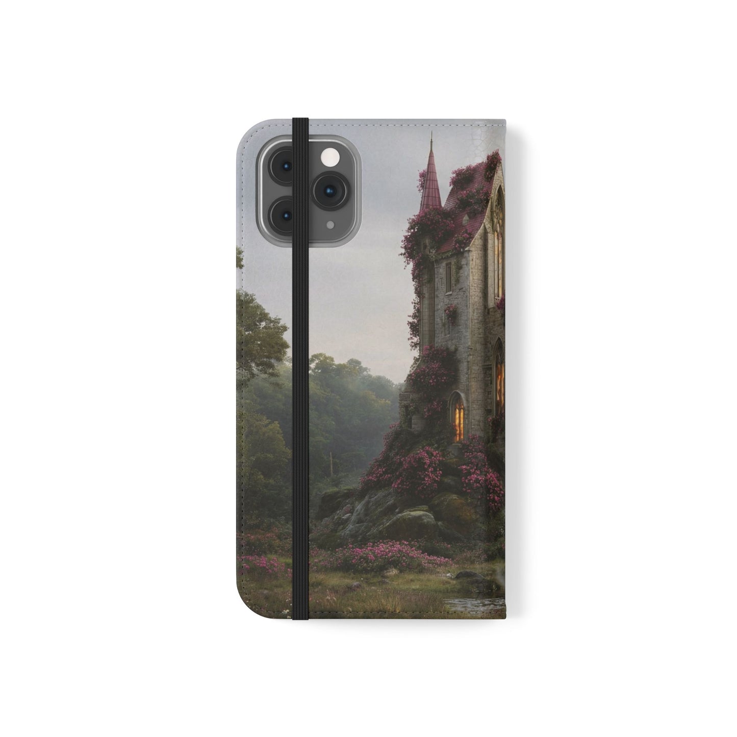 Blossom Spire Flip Cases – Pink Ivy Gothic Castle Cover