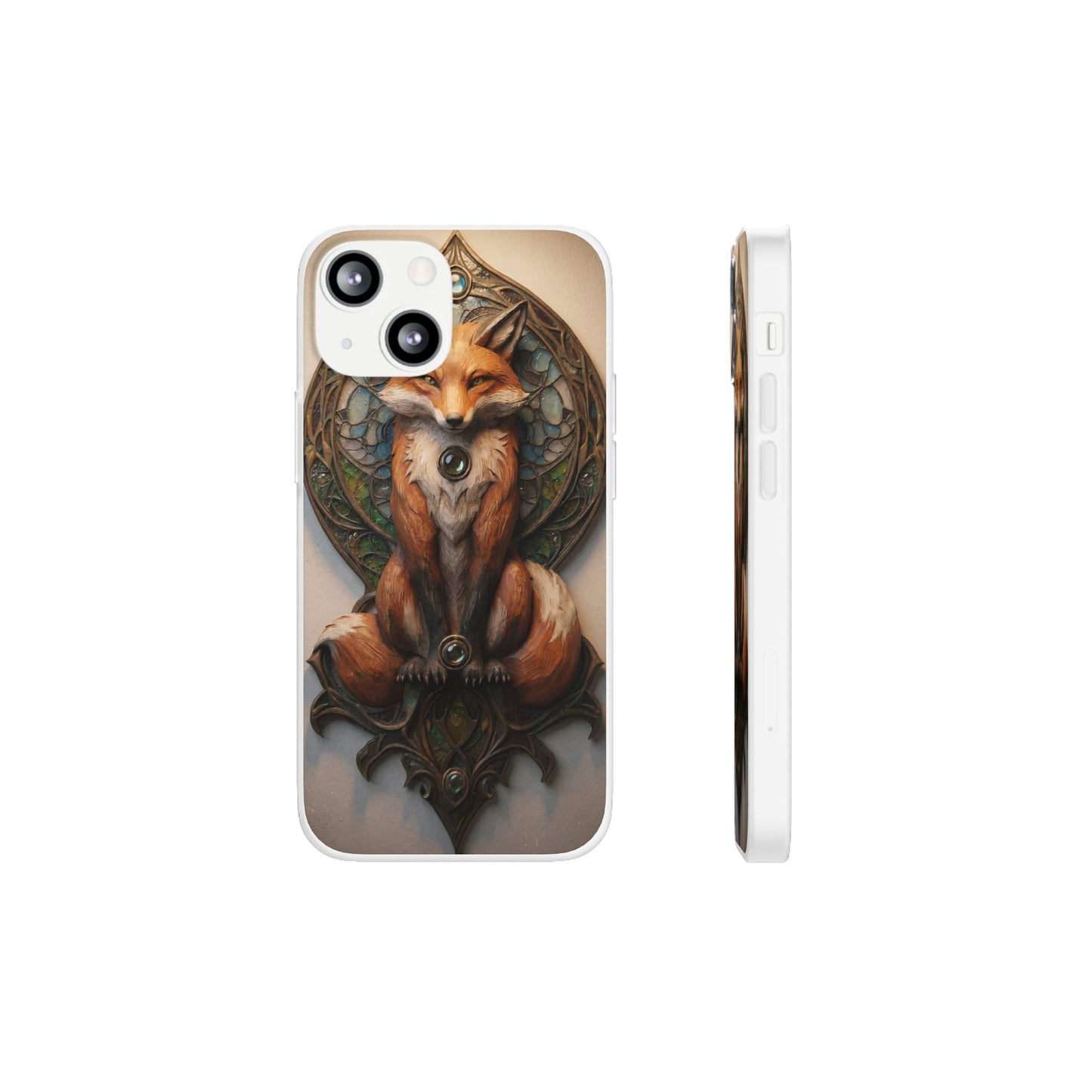 Fox Sentinel Flexi Cases – Amber Glow Through Stained Glass
