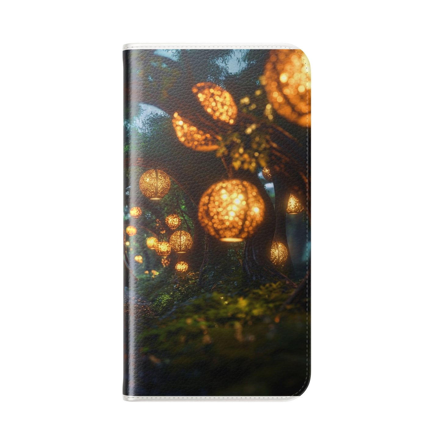 Lantern Archway Flip Cases – Girl Walking Through Forest Tunnel Art Case