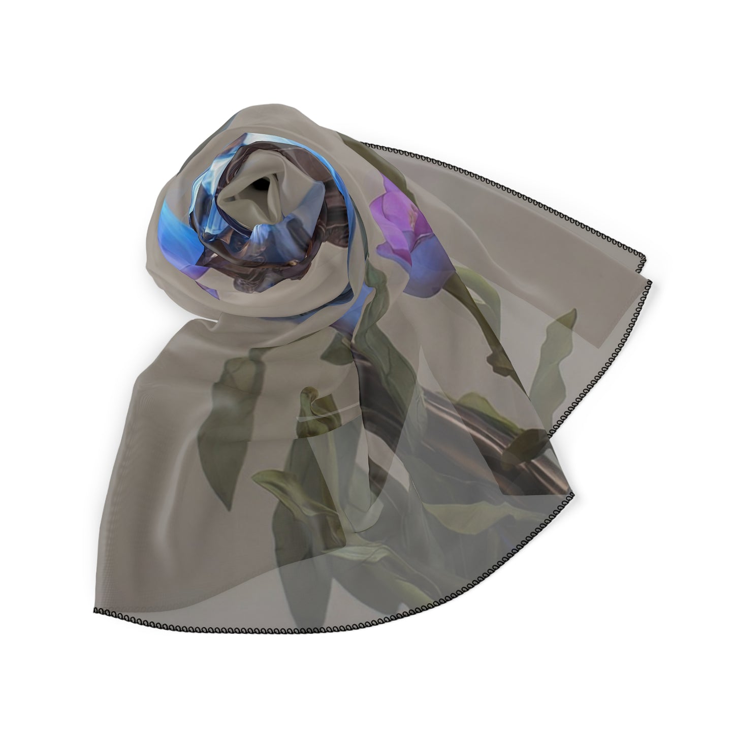 Steampunk Fish with Glowing Scales Poly Scarf – Mechanical Bloom Dreamscape