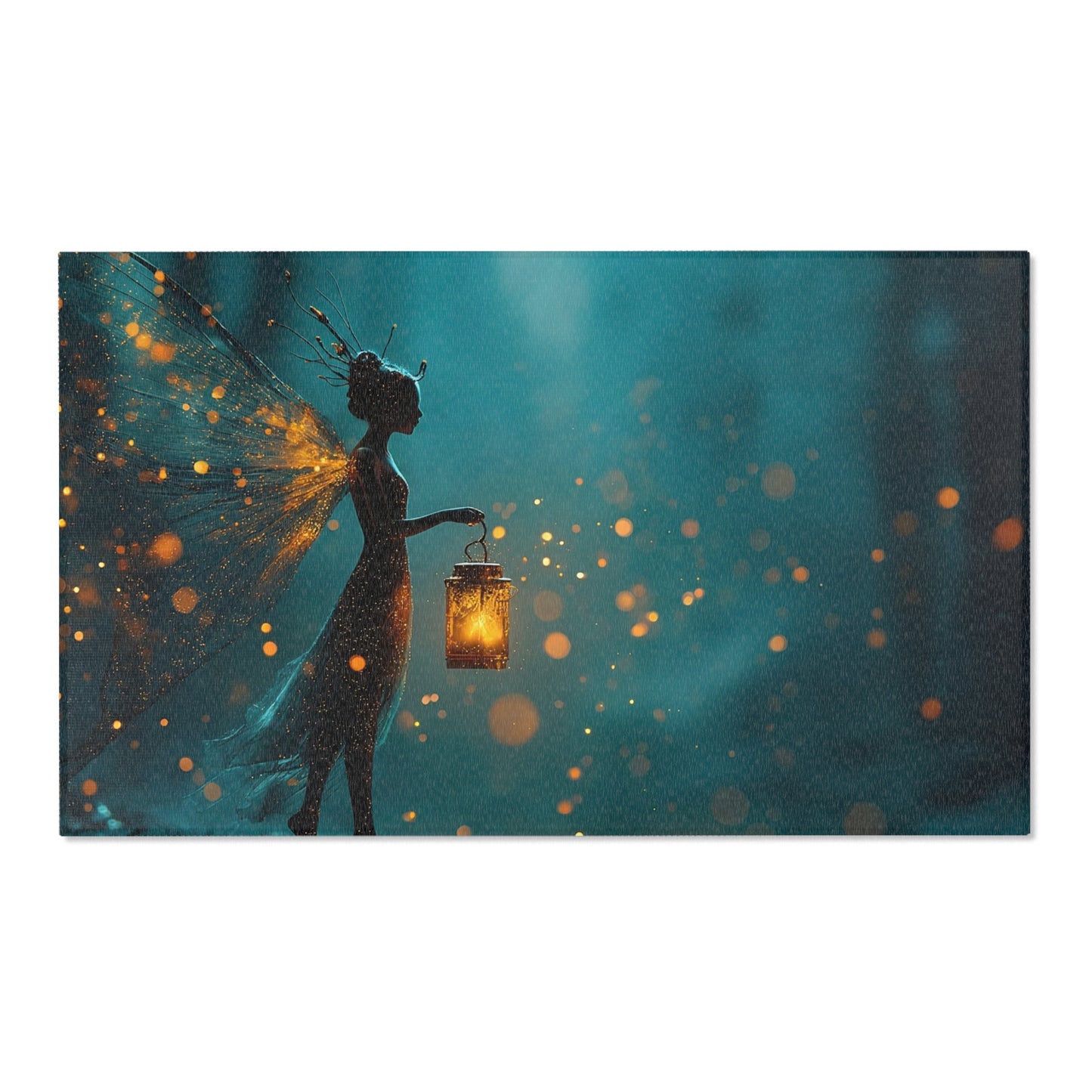 Lantern-Fairy Forest Rug – Glow-Woven Twilight Dreamscape
