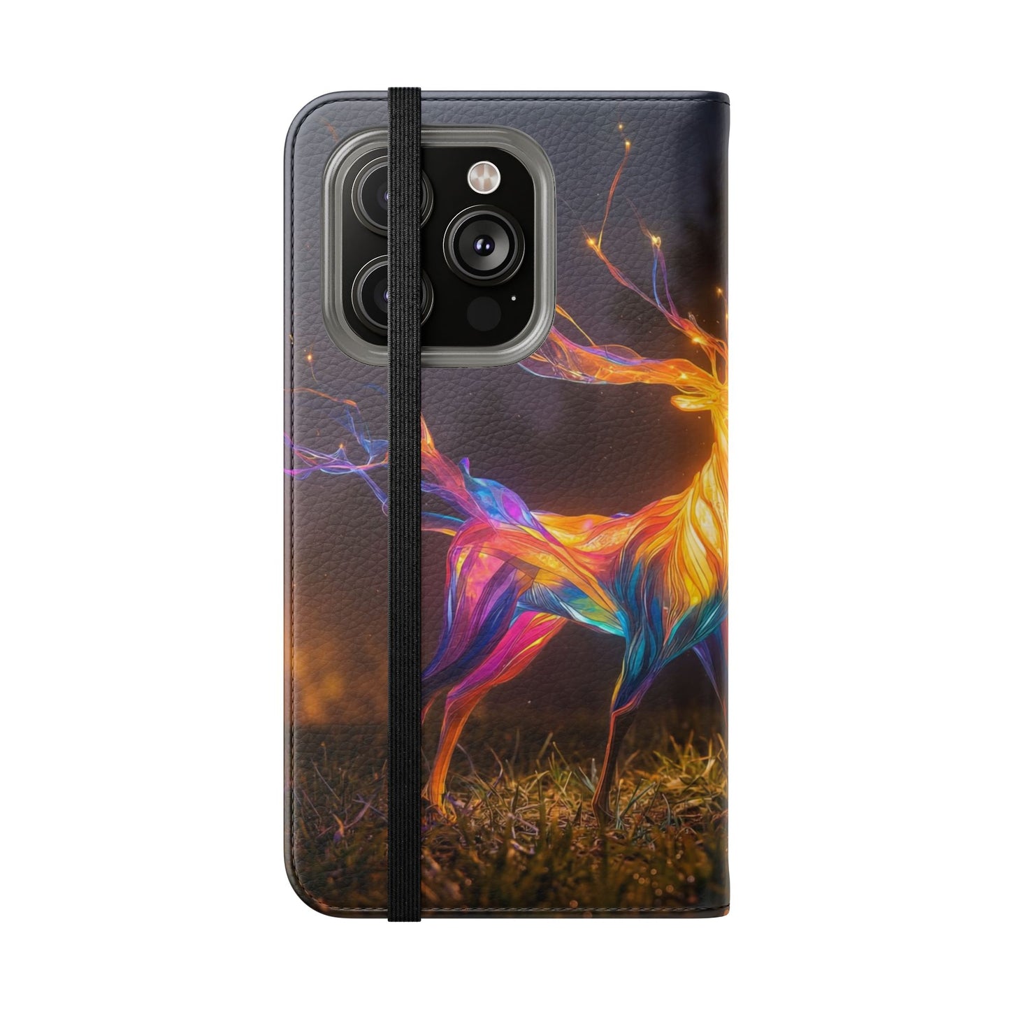 Ethereal Deer Flip Cases – Luminous Spirit Portrait