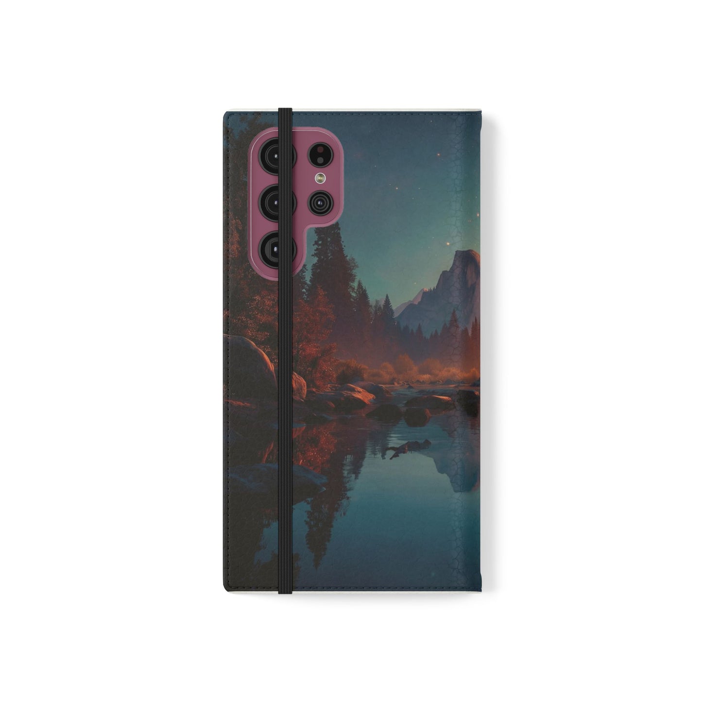 Starlit Valley Flip Cases – Twilight River and Half Dome Reflections