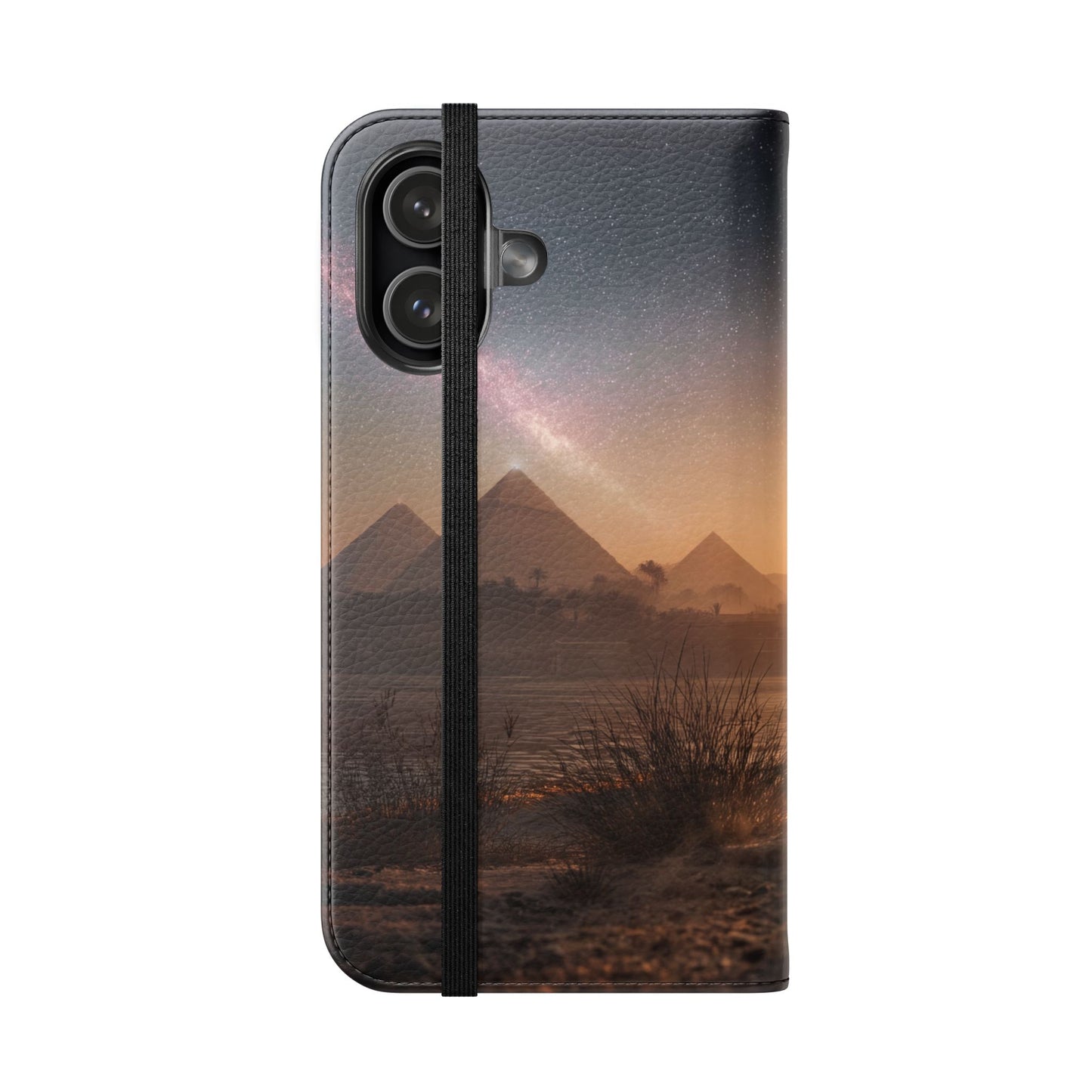 Pharaoh Cats Flip Cases – Starry Nile Guardians on the Bank