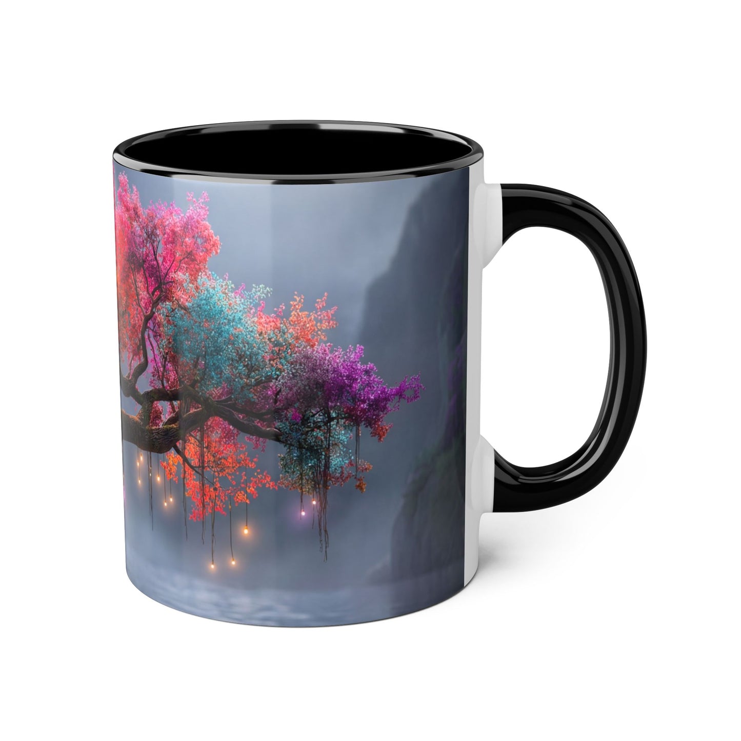 Prism Canopy Accent Mugs, 11oz – Rainforest Glow at Dusk