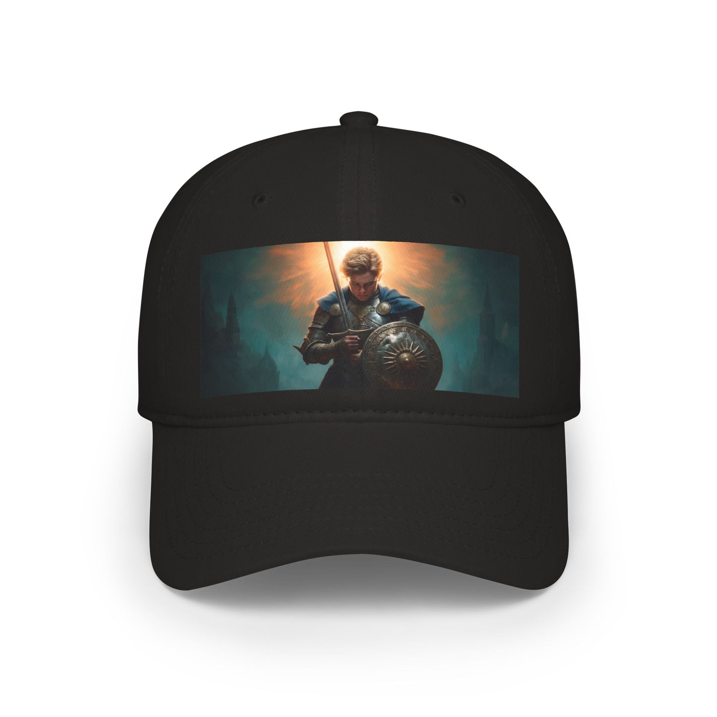 Dawn-Clad Sentinel Low Profile Baseball Cap – Radiant Resolve in Steel