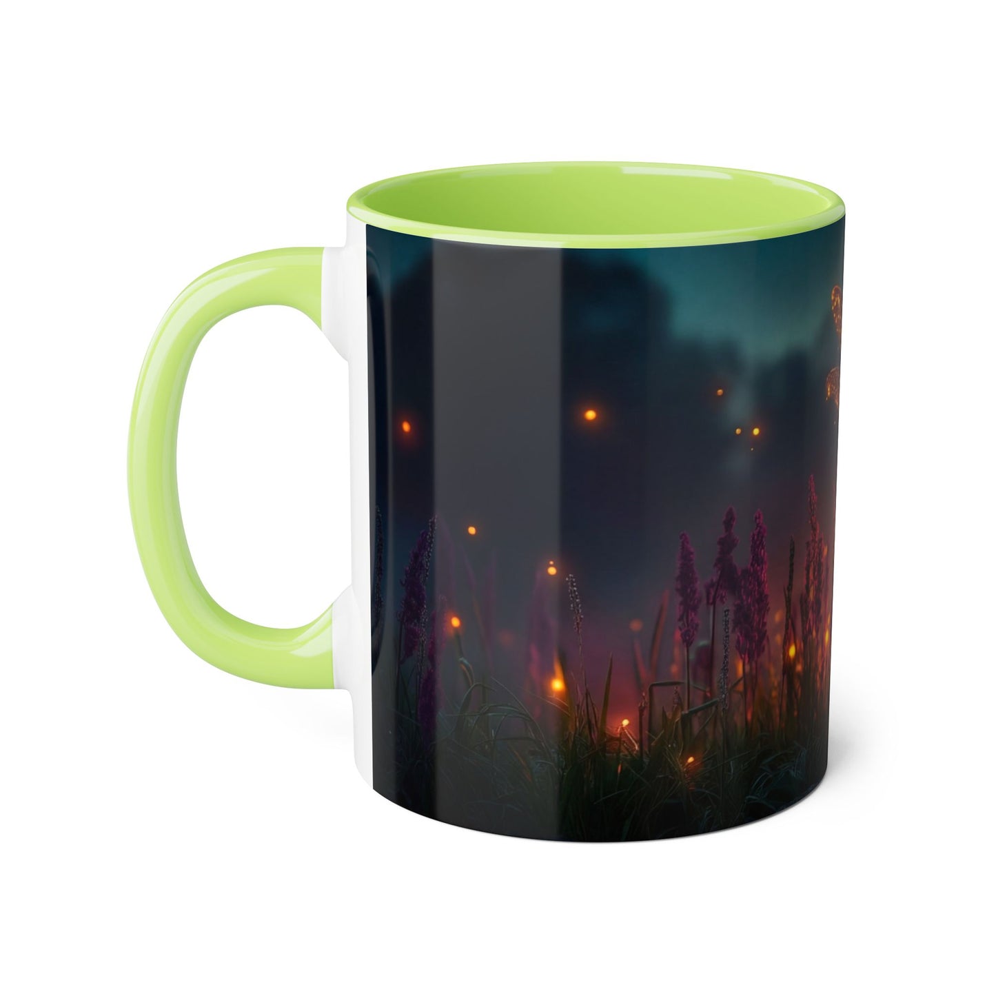 Firefly Dragonfly Accent Mugs, 11oz – Golden Twilight Meadow Guardian