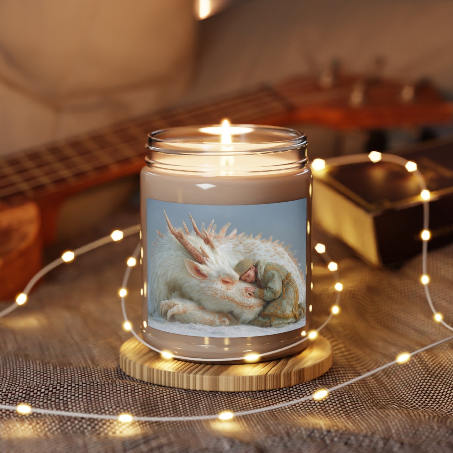 Child and Guardian Dragon Scented Soy Candles with White Lid, 9oz – Winter Hearth Sanctuary