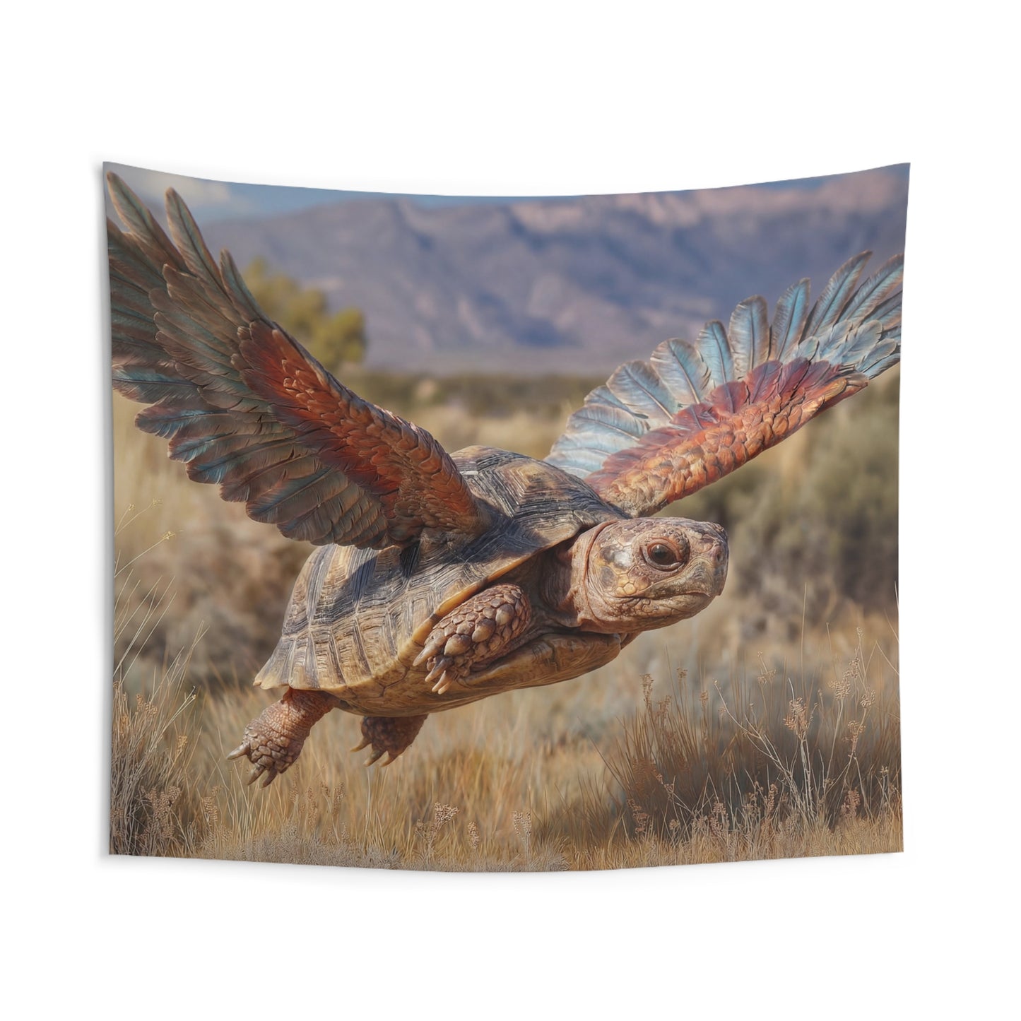 Winged Desert Tortoise Indoor Wall Tapestries – A Flight of Quiet Wonder
