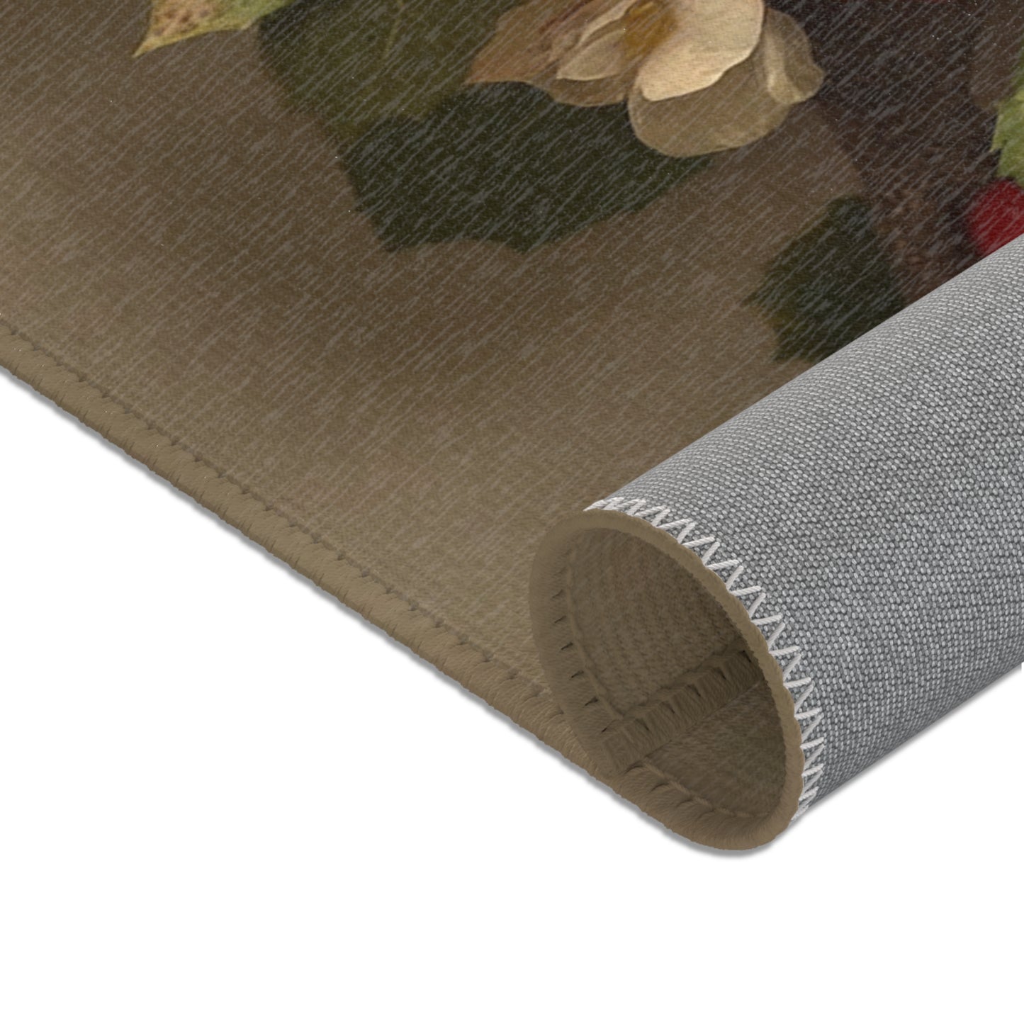 Holly & Blossom Garland Rug – Timeless Winter Reverie
